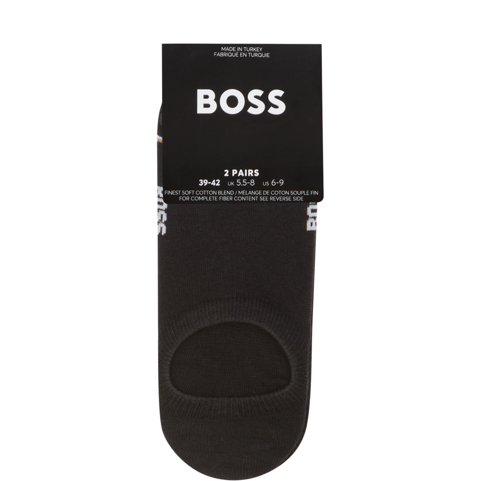 Two-Pack Iconic Logo Invisible Socks