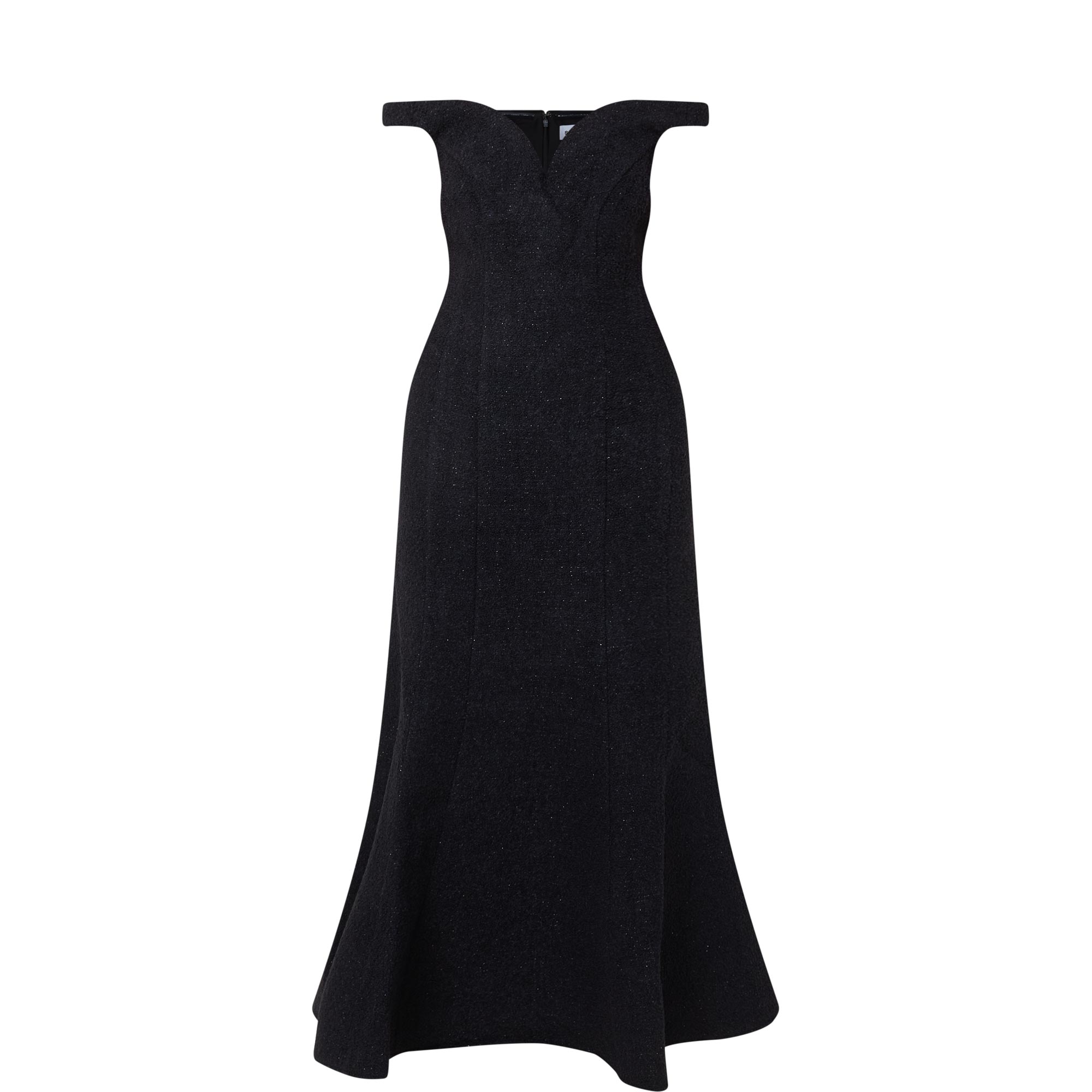 Bouclé Off-The-Shoulder Dress