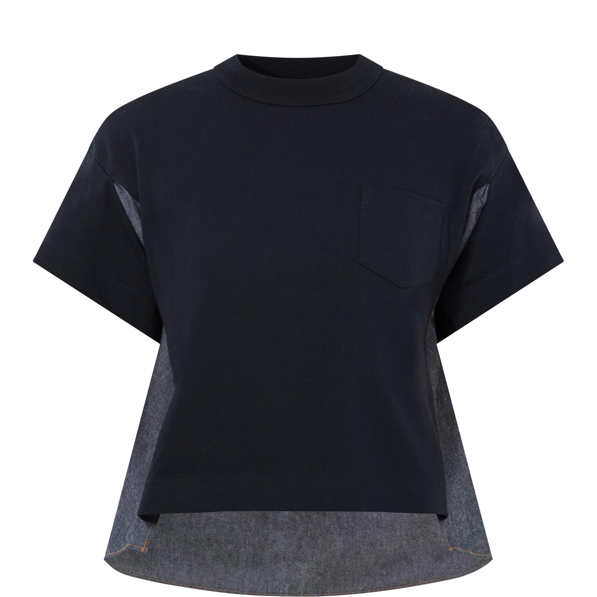 Denim Panel T-Shirt