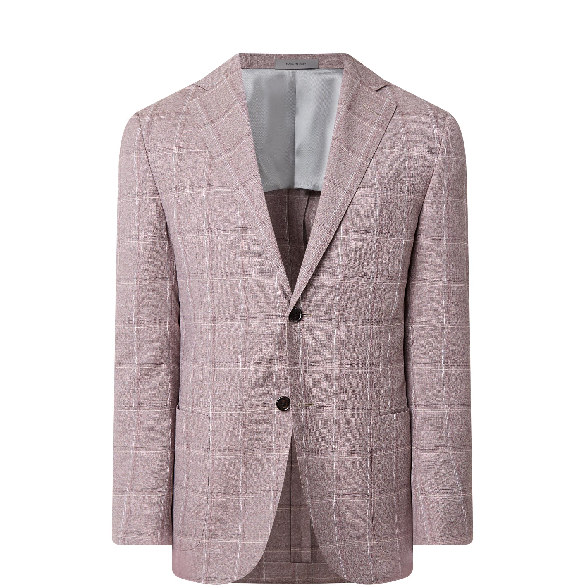 Single-Breasted Check Blazer
