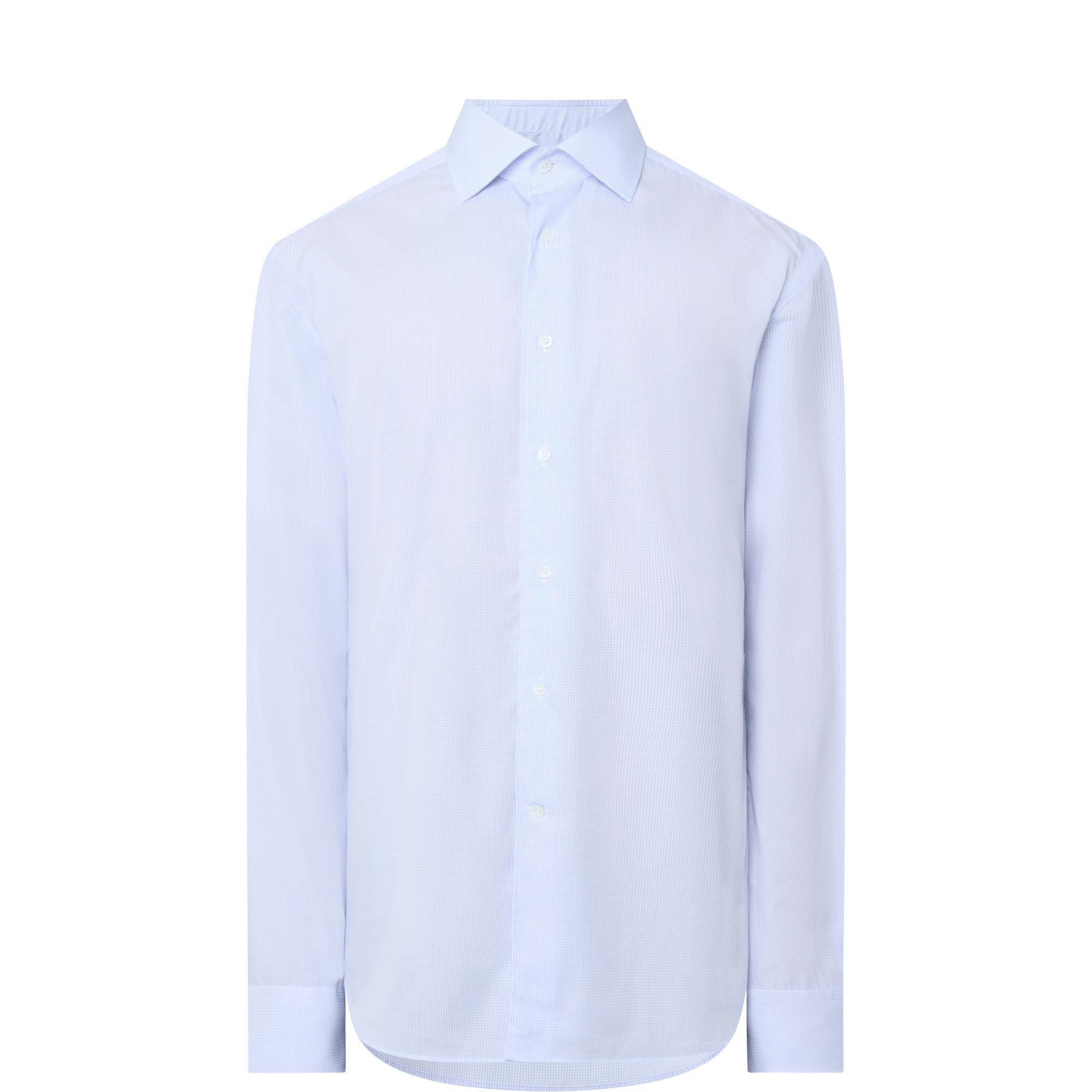 Gingham Check Single-Cuff Shirt