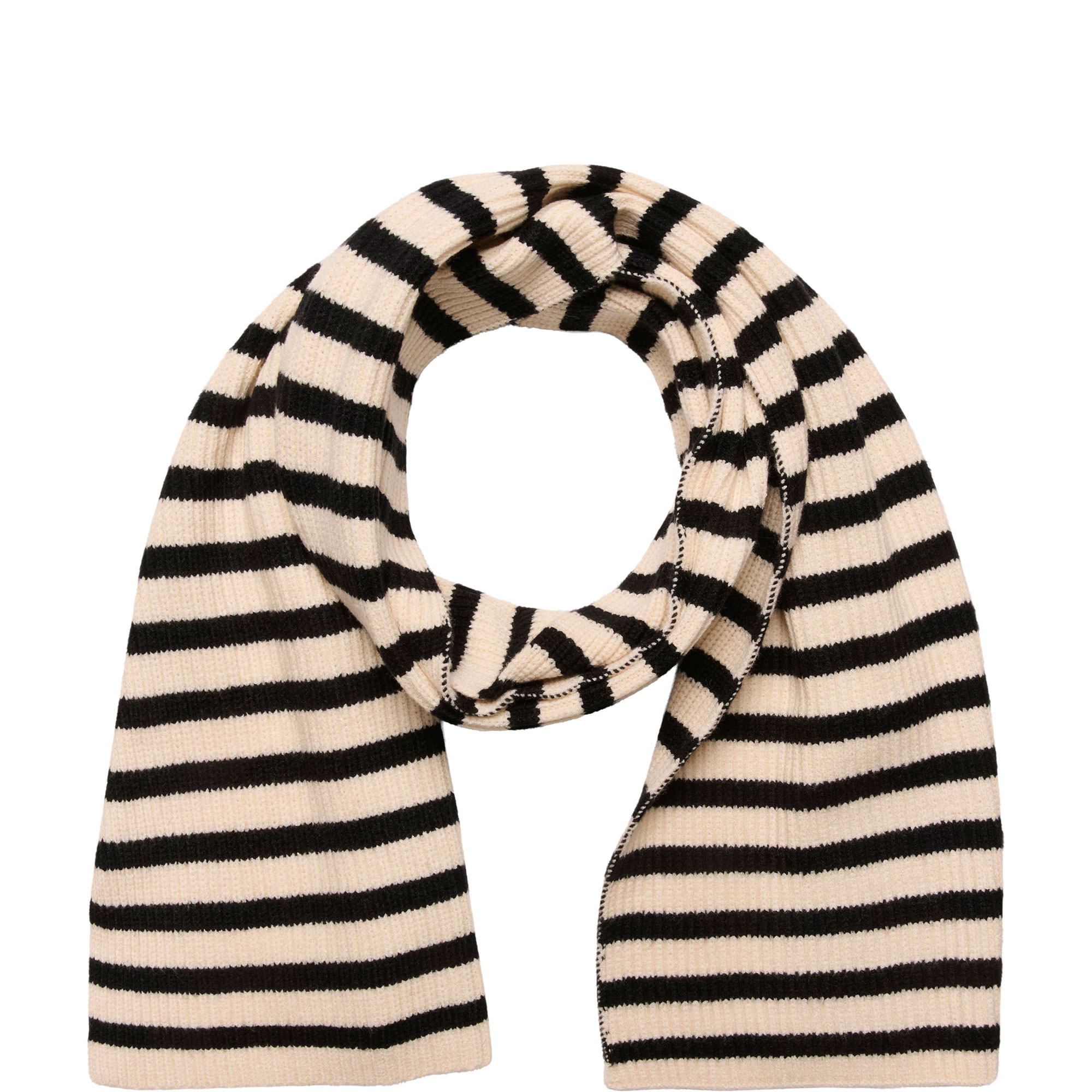 Nia Striped Knitted Scarf