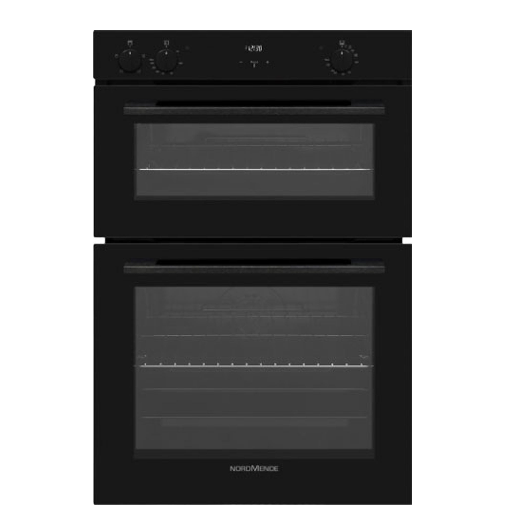 Built In Double Oven and Grill Black Glass