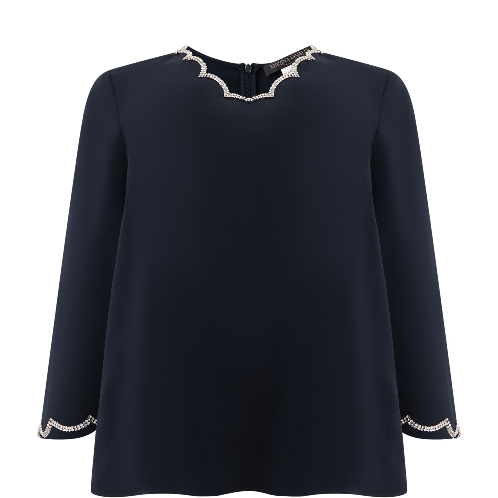 Ecrisma Scalloped Long-Sleeved Top