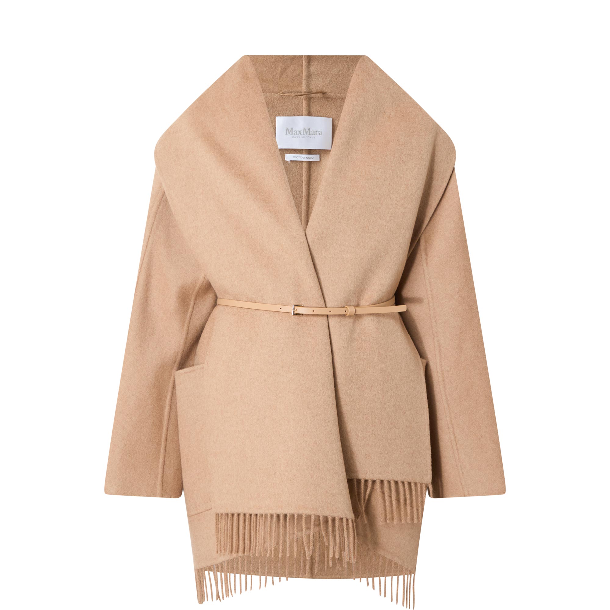 Abilita Fringed Wrap Cardigan Coat