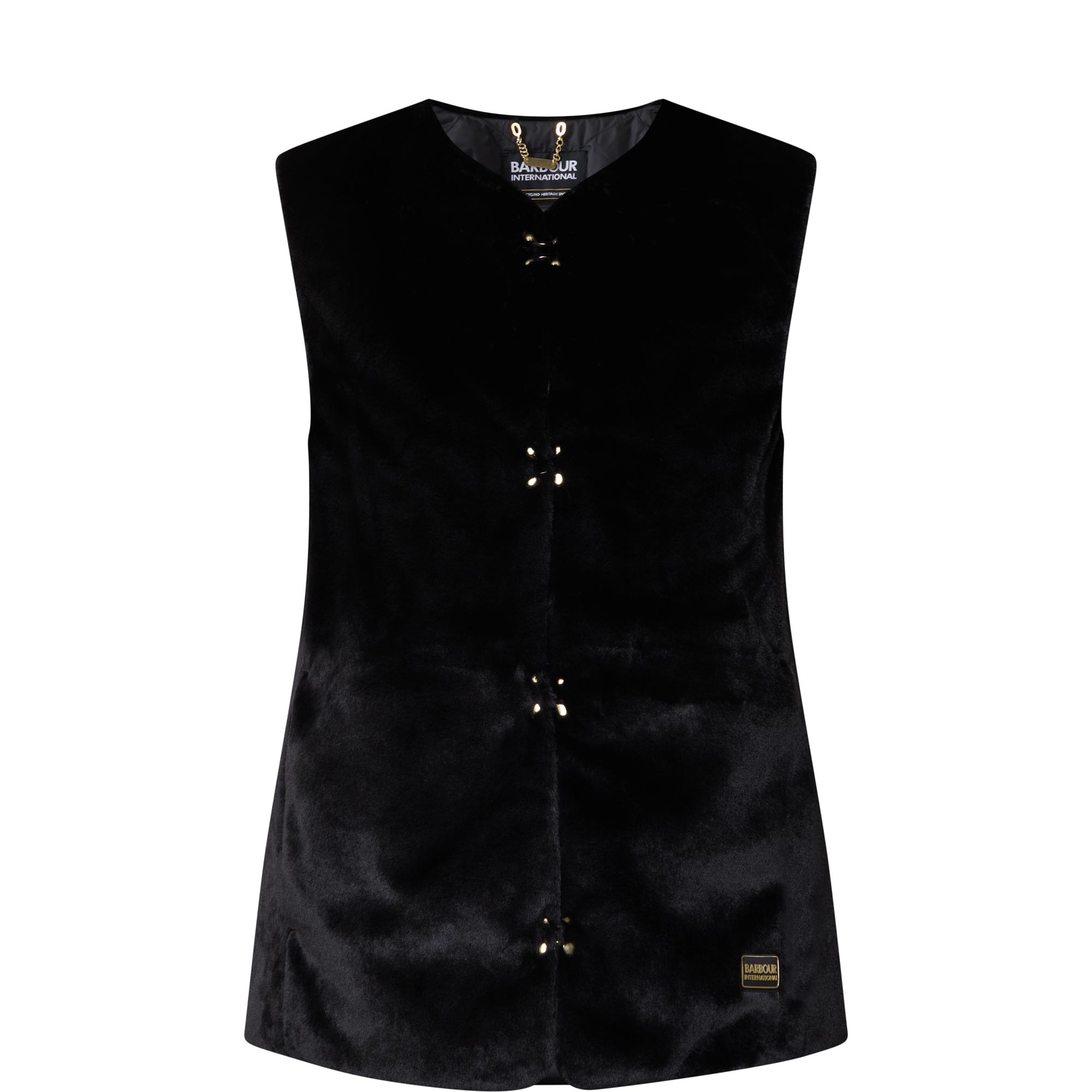 Mialn Logo Faux Fur Gilet