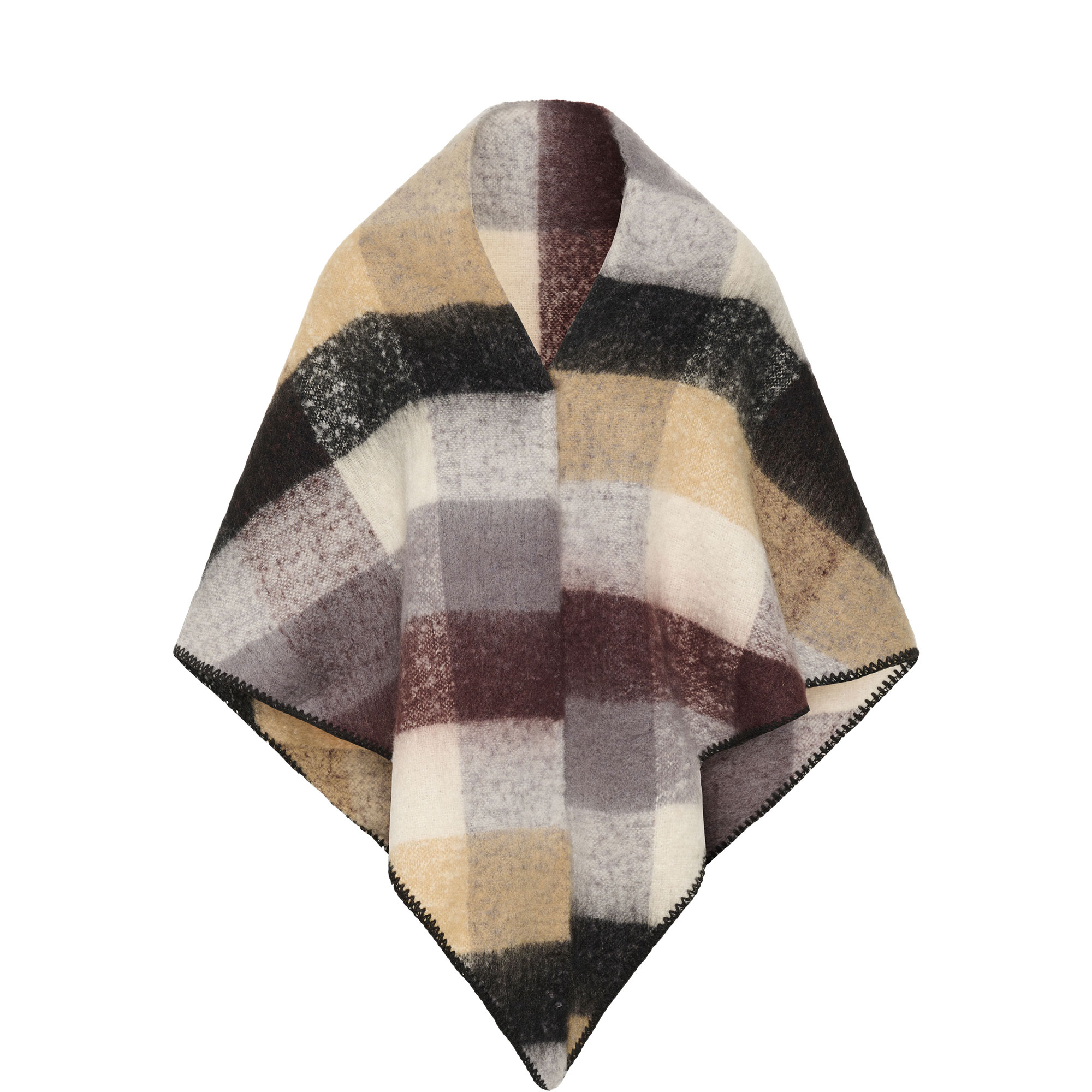 Elaine Checked Poncho