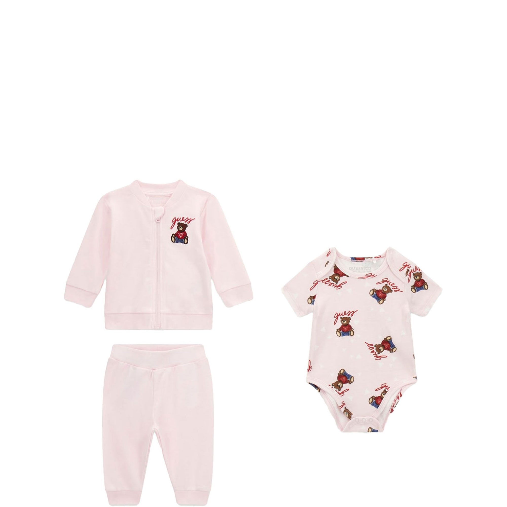 Bear Logo Sweatshirt, Bottoms & Bodysuit Three-Piece Set