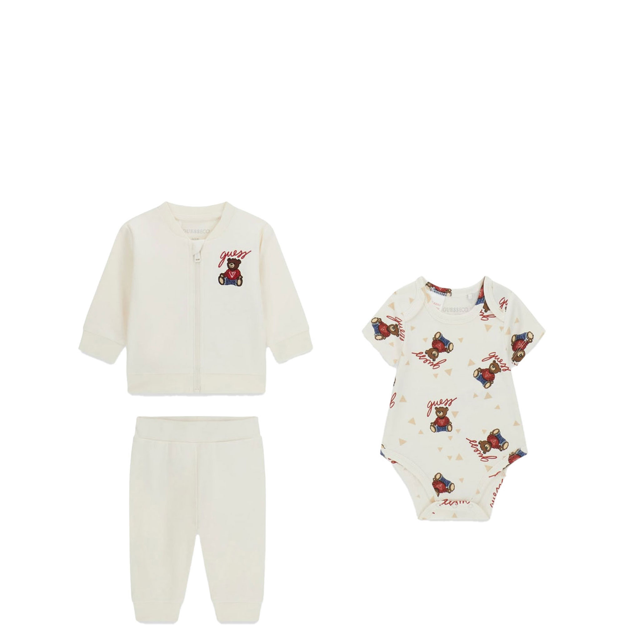 Bear Logo Sweatshirt, Bottoms & Bodysuit Three-Piece Set