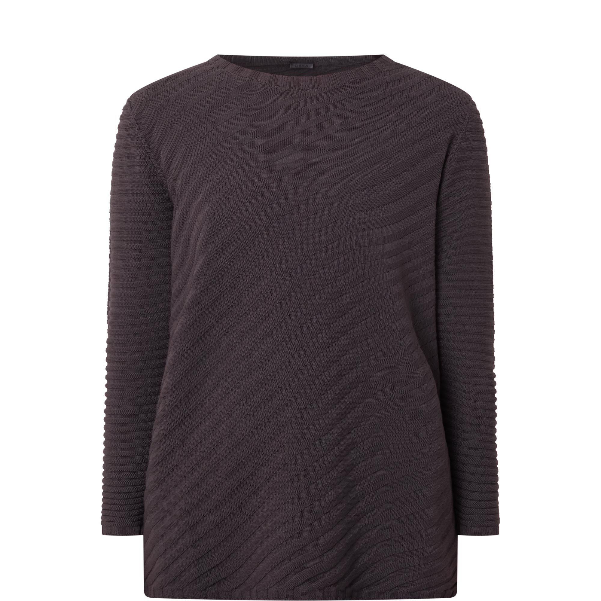 Diagonal Ribbed Sweater