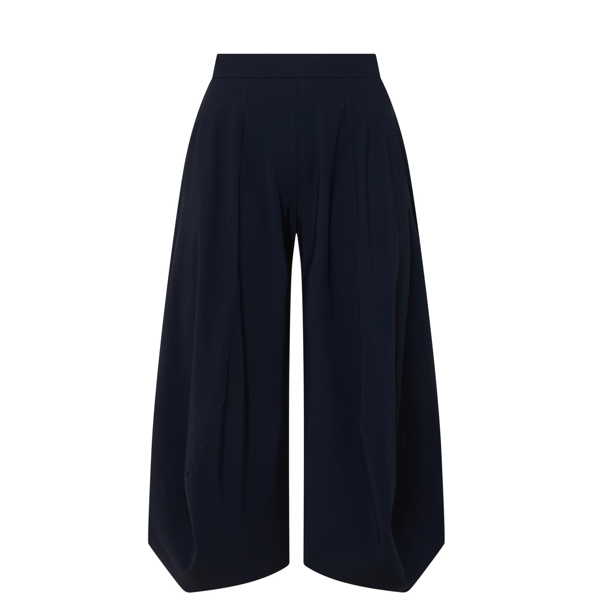 Cropped Wide Tapered Trousers