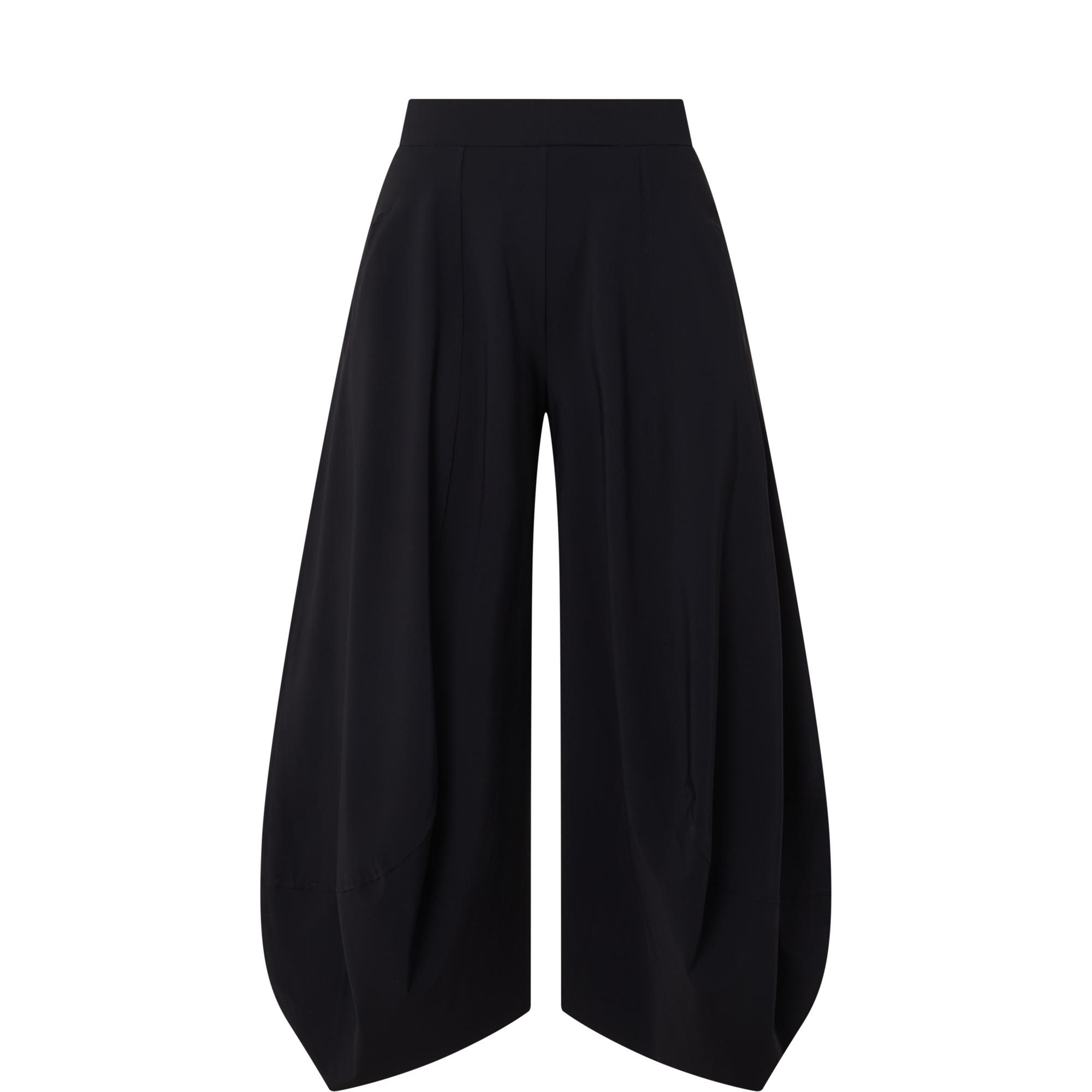 Cropped Wide Tapered Trousers