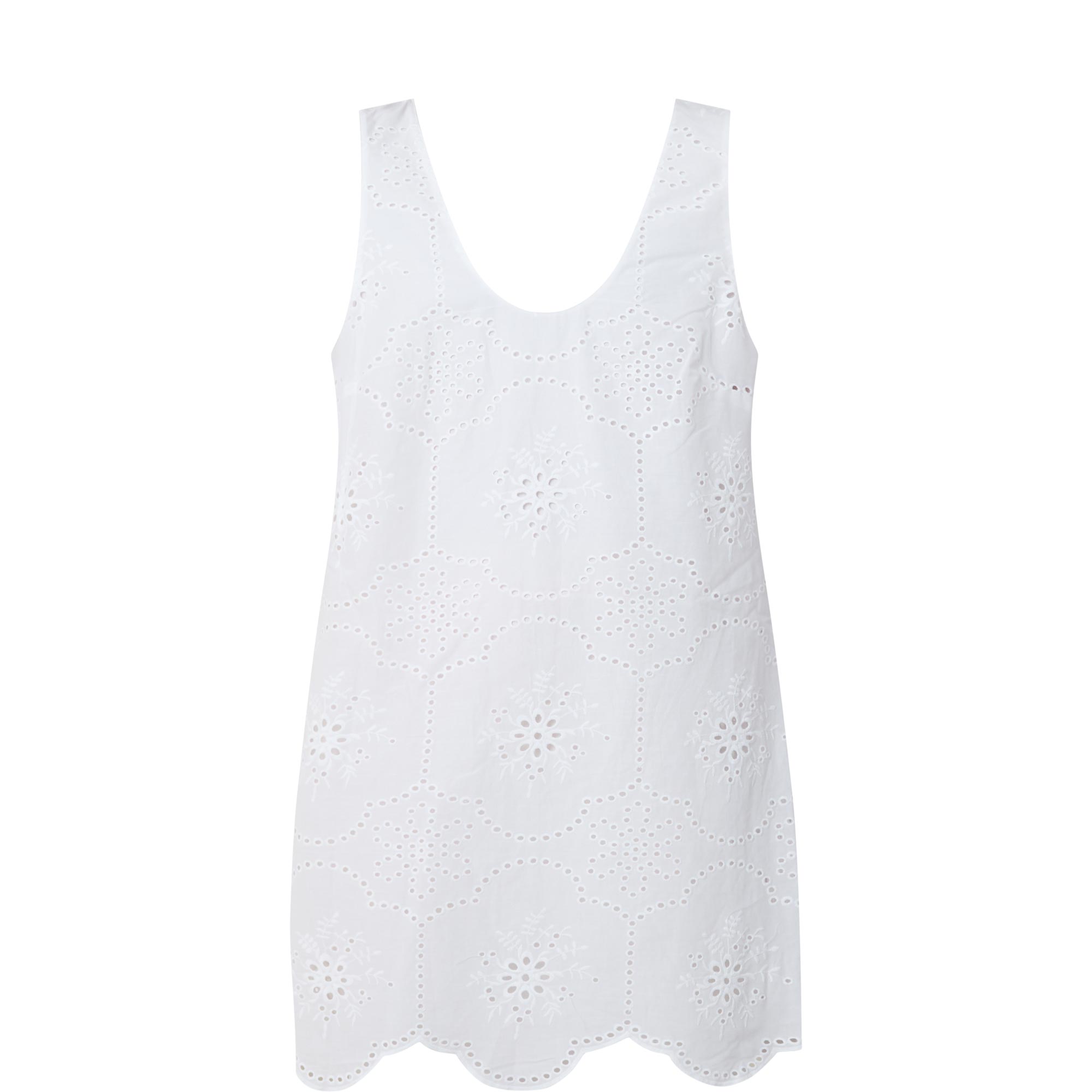 Broderie Anglaise Mini Shift Dress