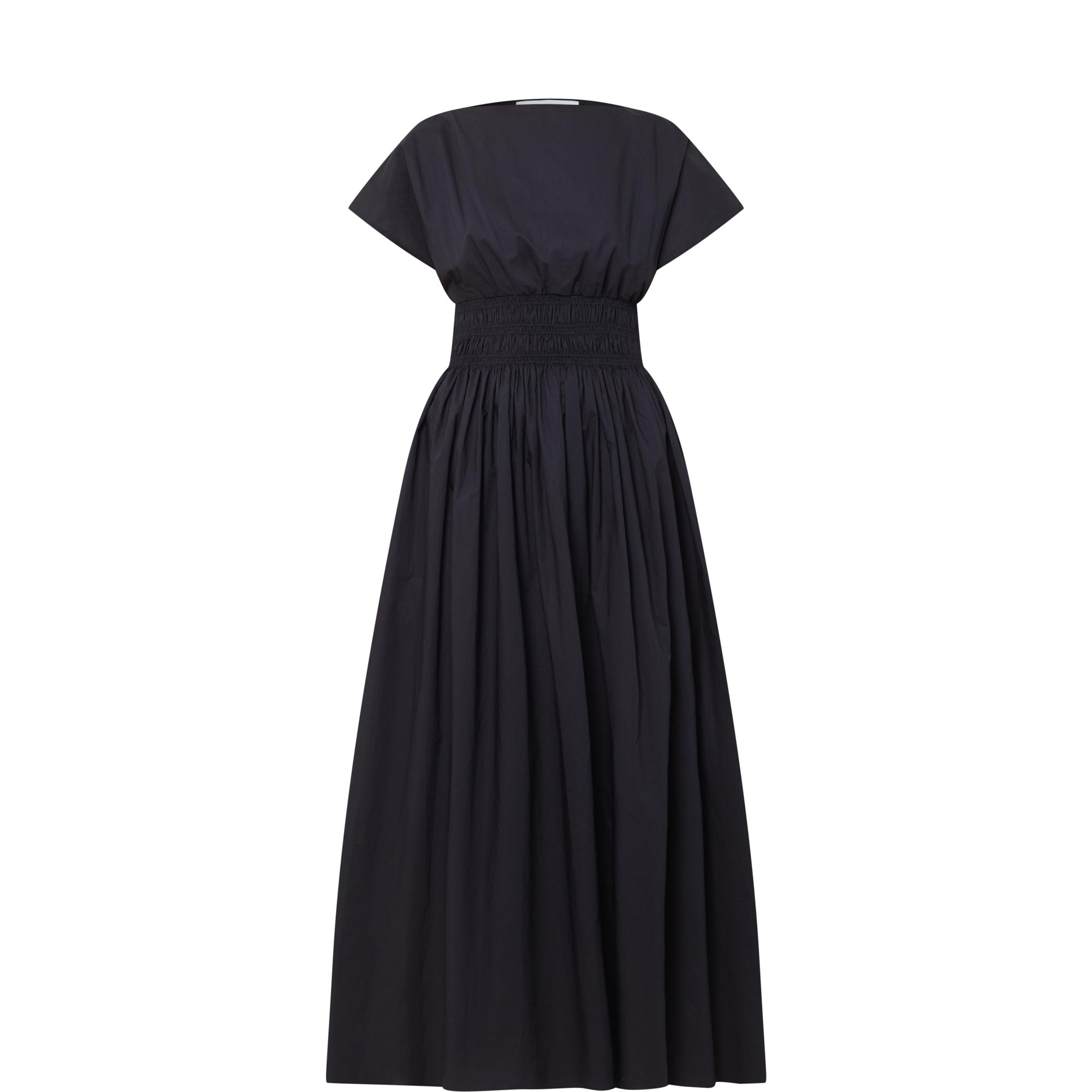 Shirred Flared Dress