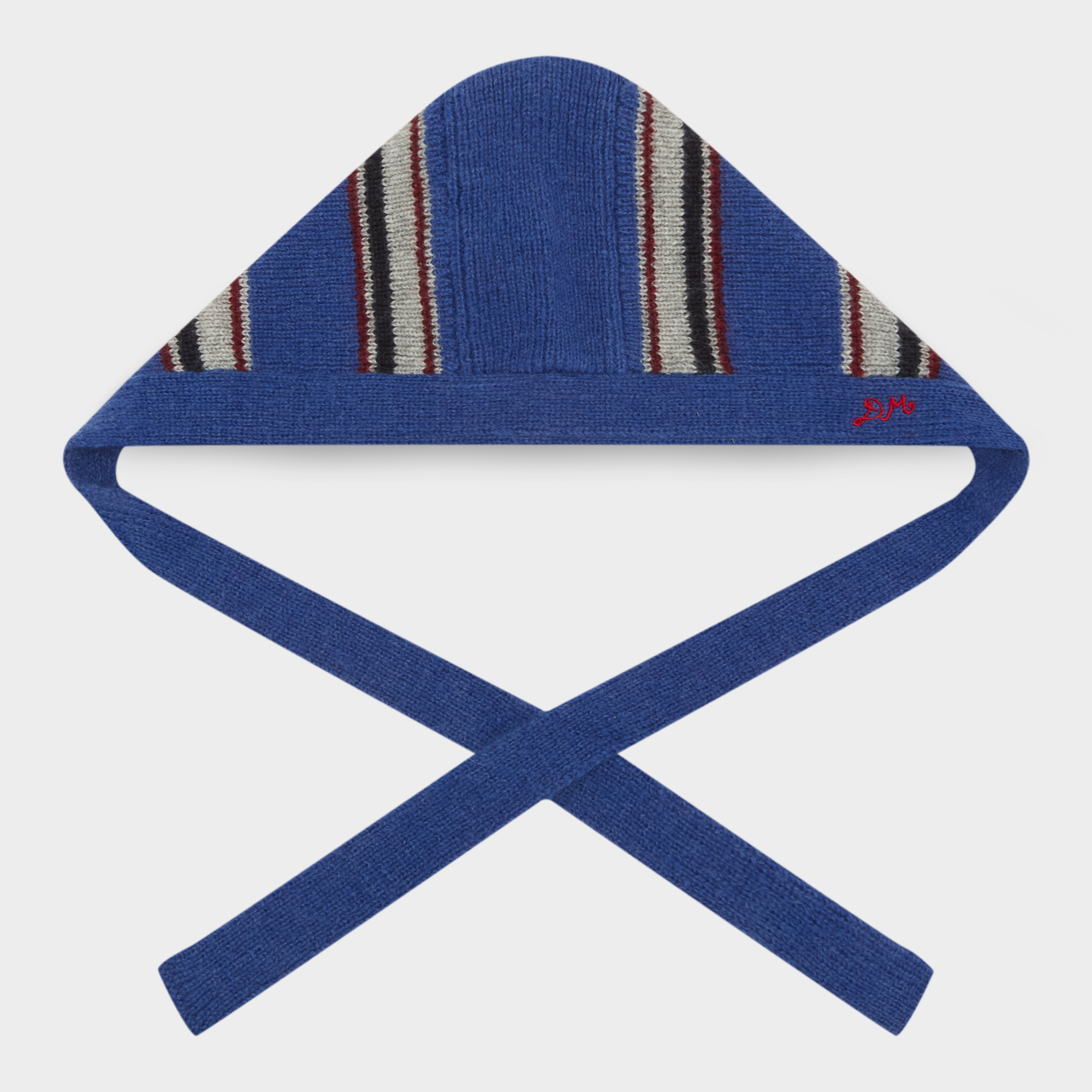 Striped Knitted Logo Hood