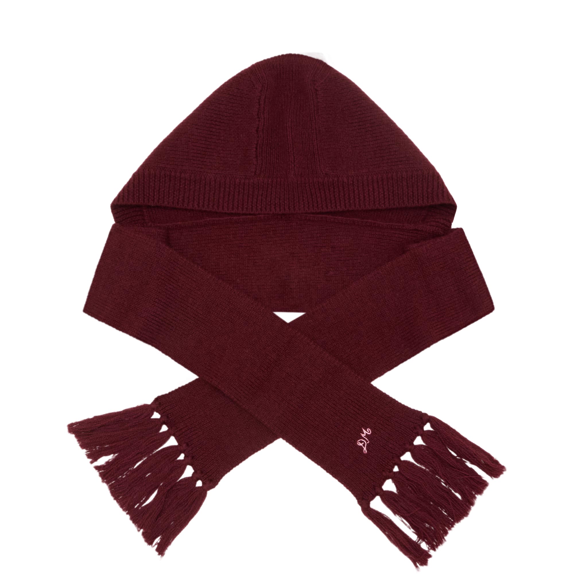 Tassel Hooded Logo Scarf