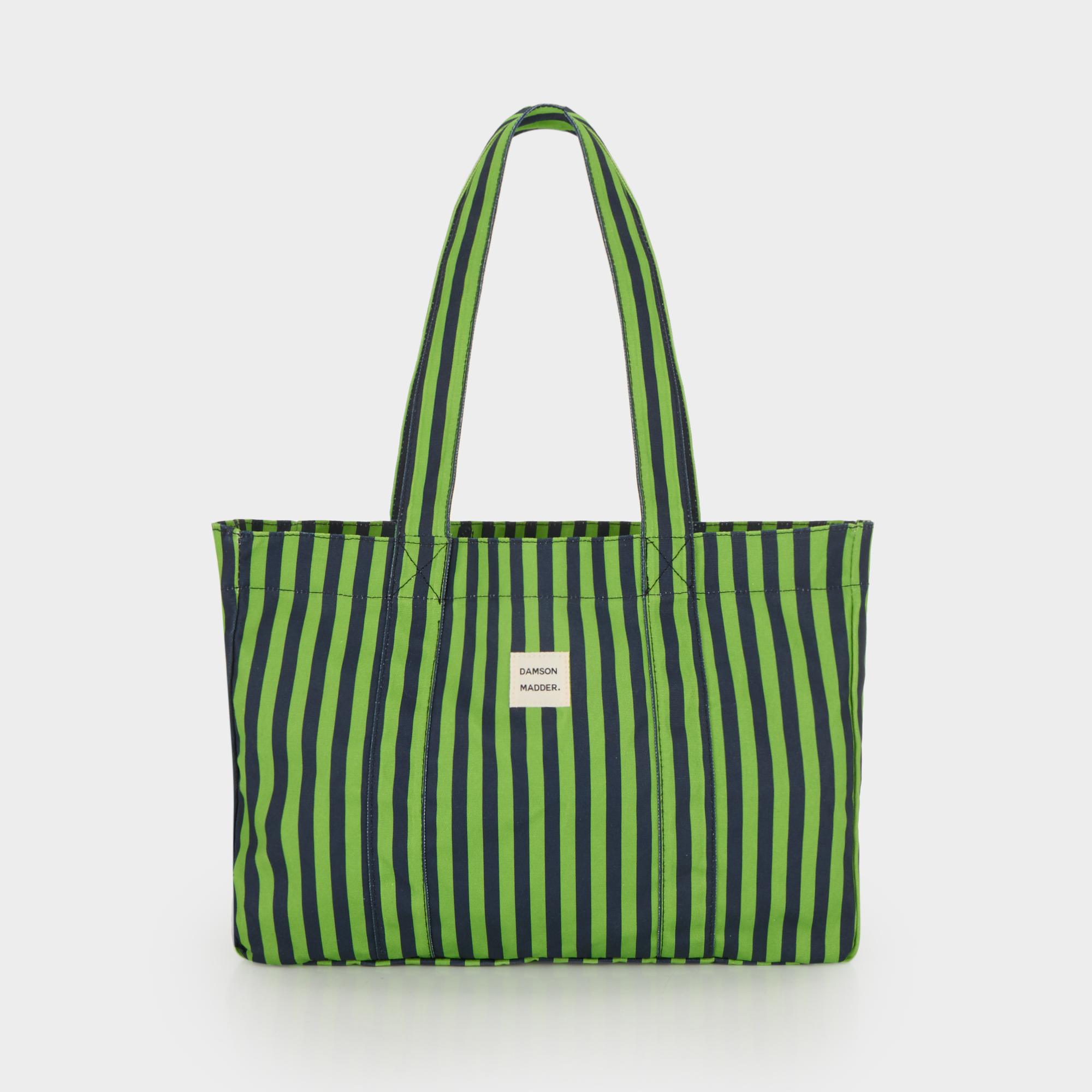 Logo Striped Tote Bag