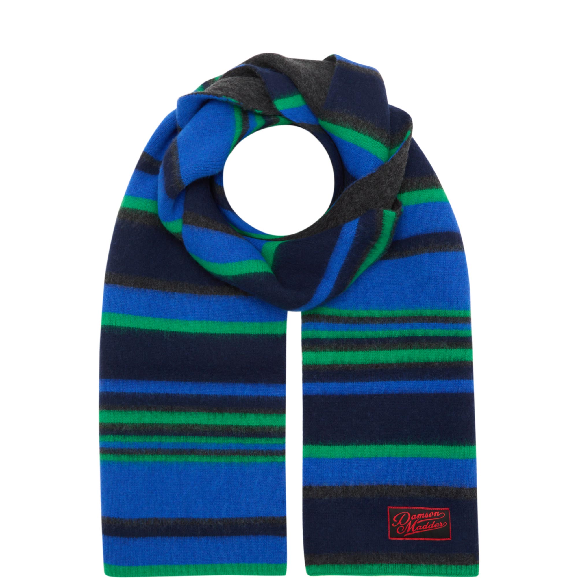 Rene Logo Striped Wrap Scarf