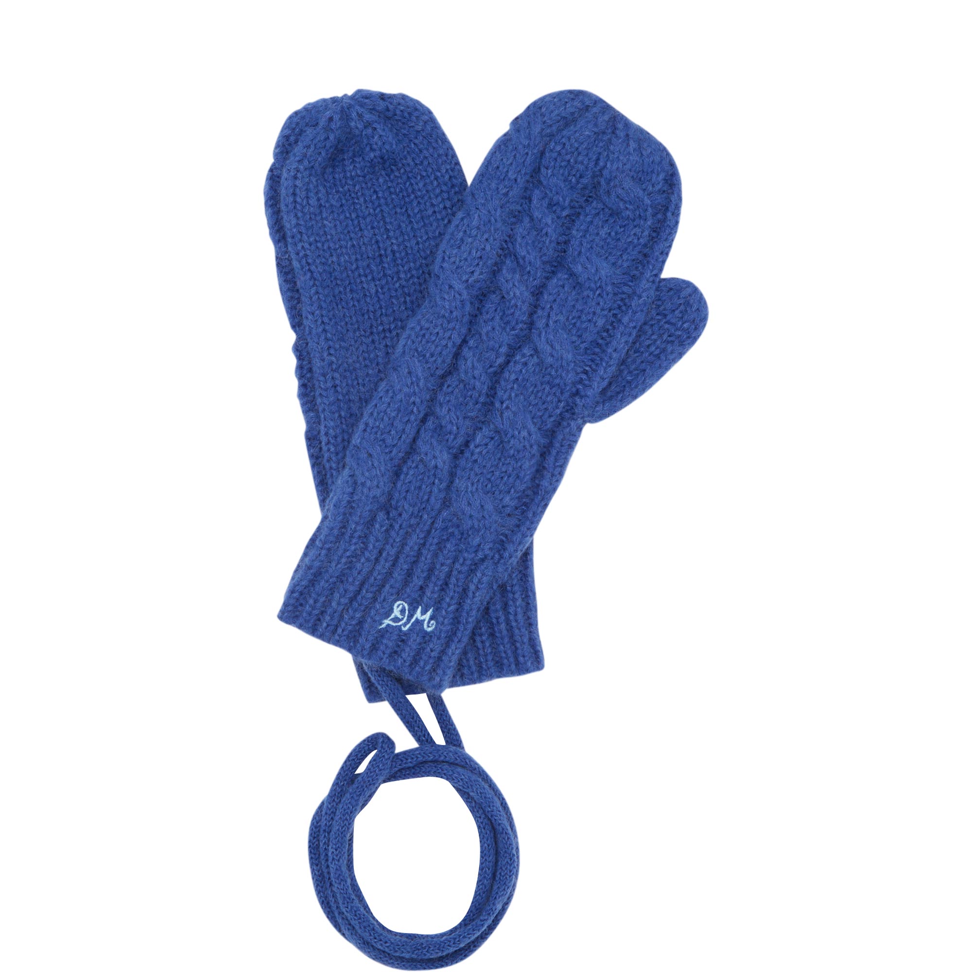 Cable Knit Logo String Mittens