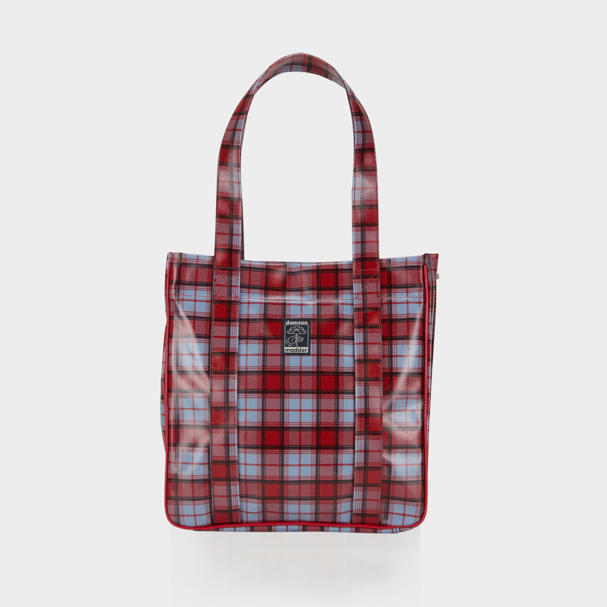 Multi Check Market Tote Bag