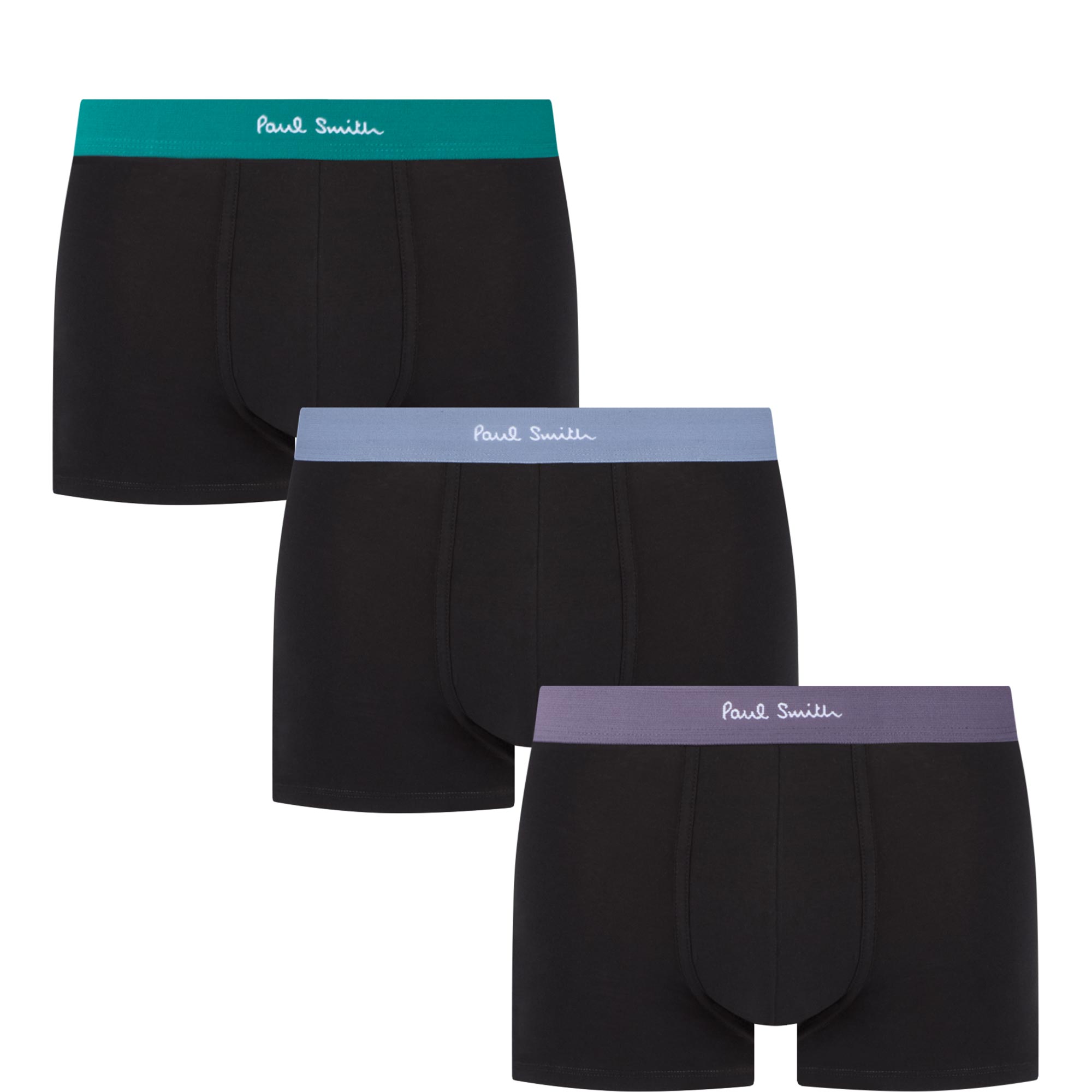 Three-Pack Coloured Waistband Logo Boxers