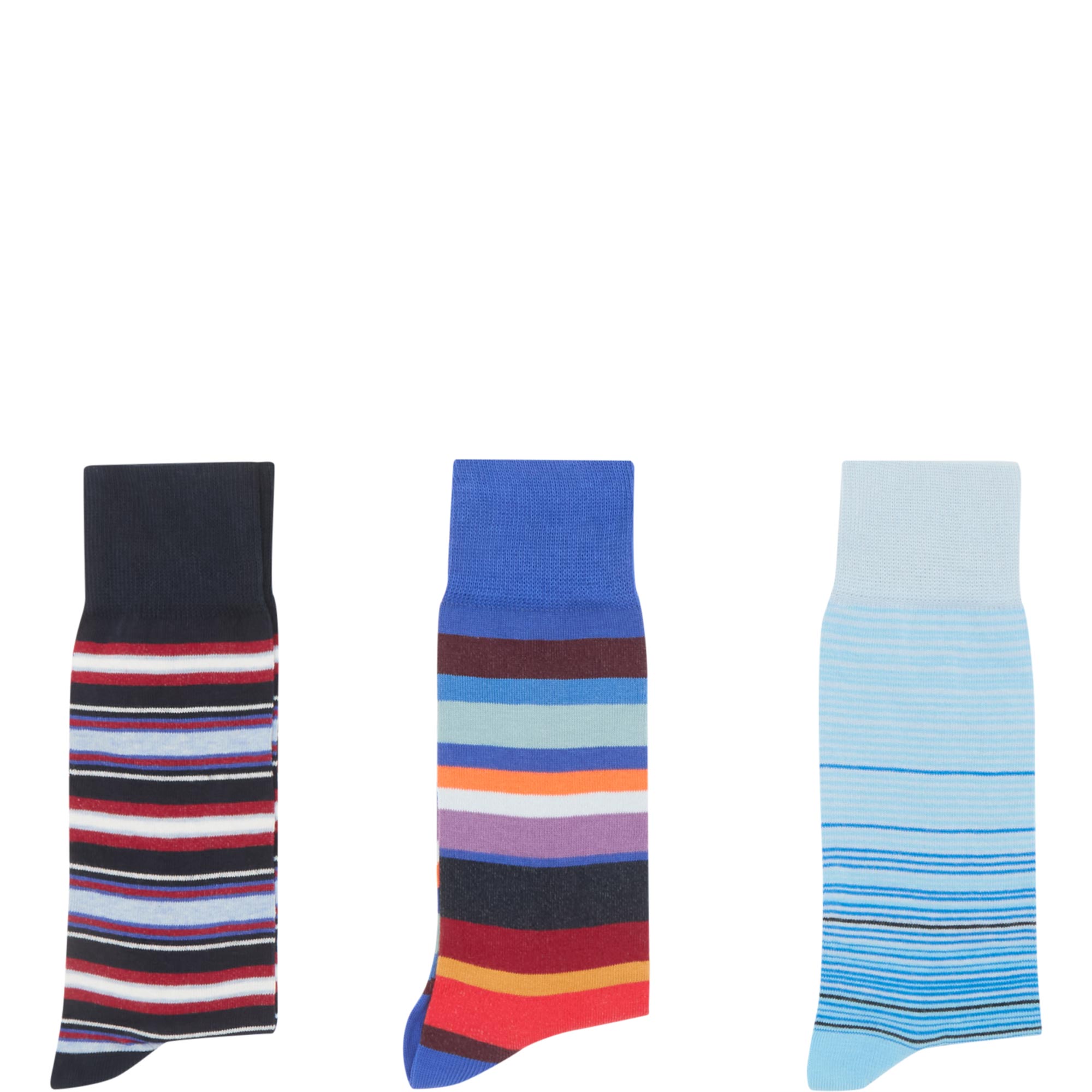 Mixed Stripe Socks Three-Pack Cracker Set