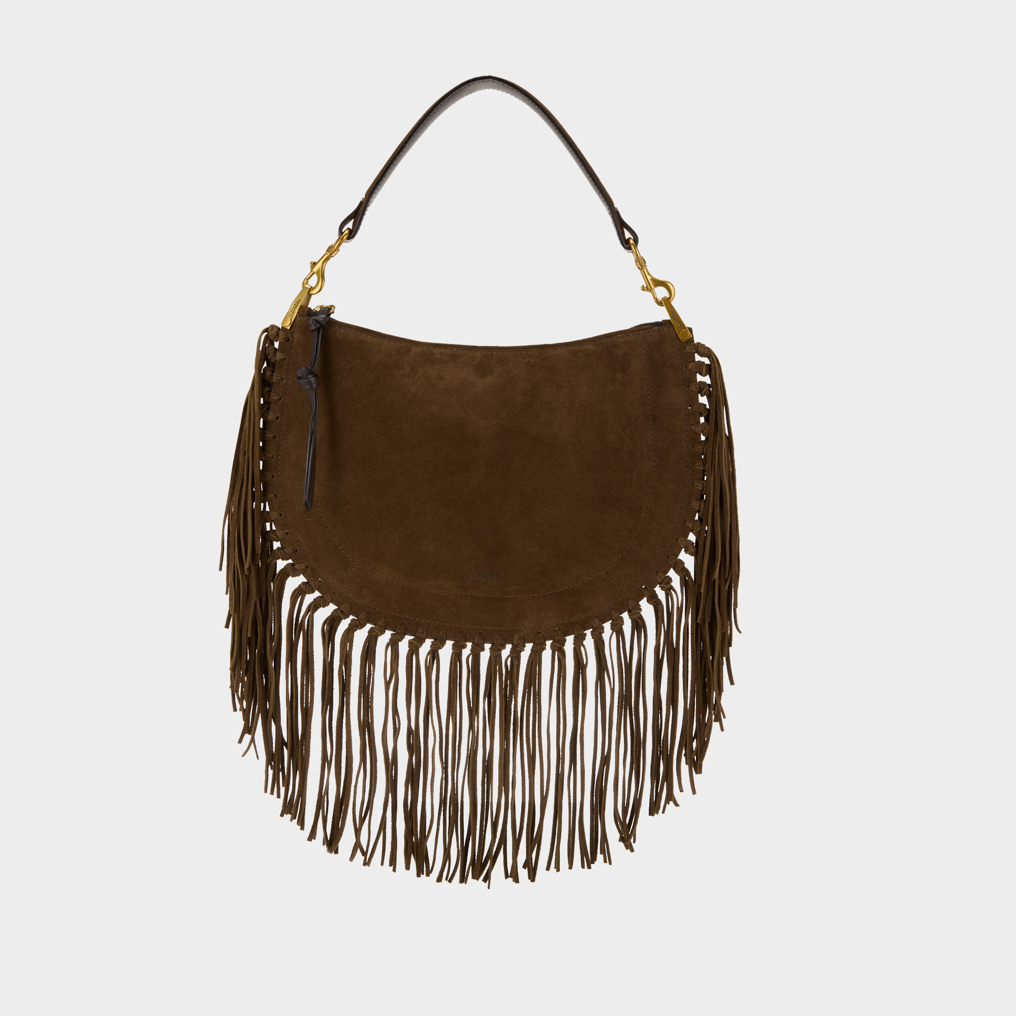 Oskan Soft Zip Fringed Shoulder Bag