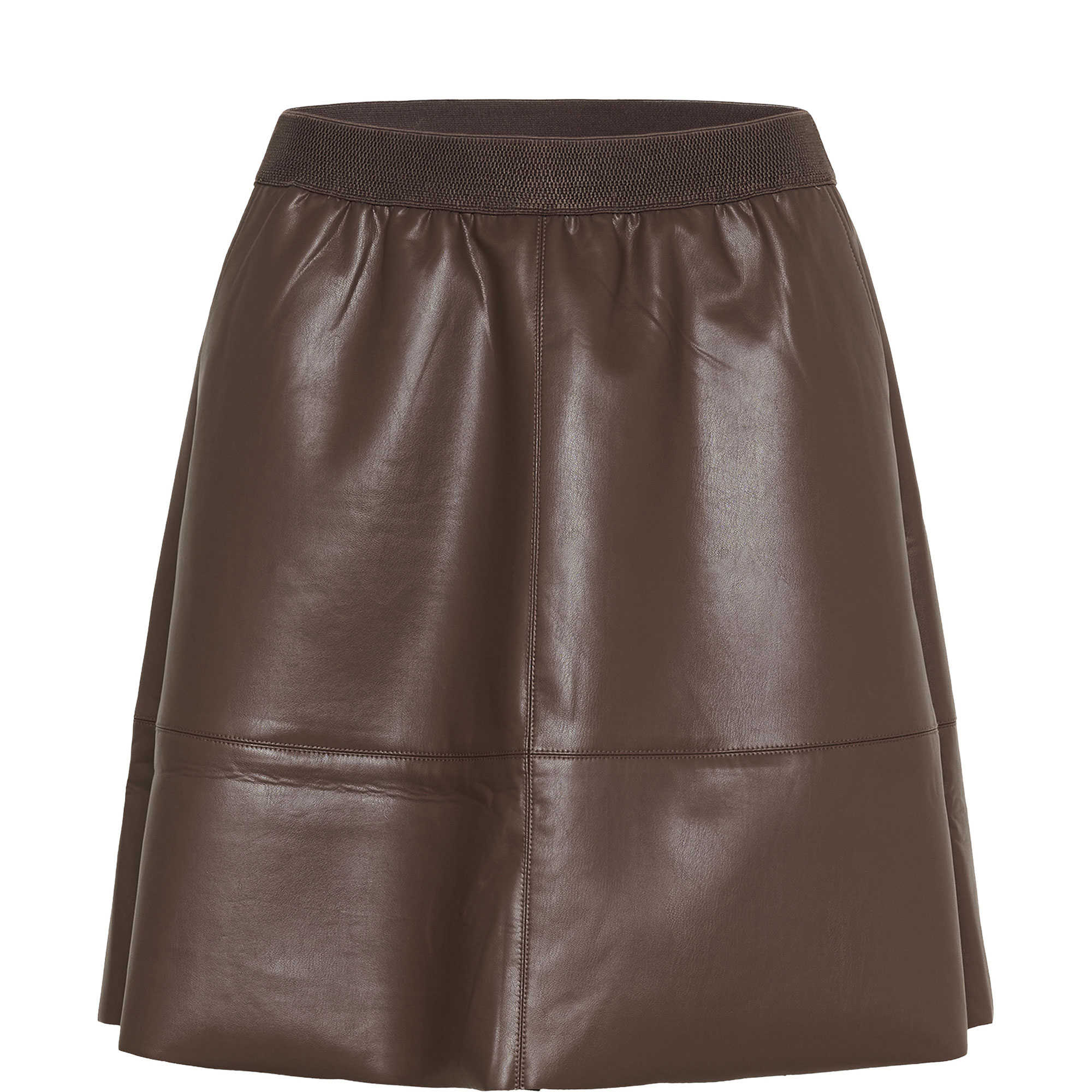 Mik Faux Leather Flared Mini Skirt