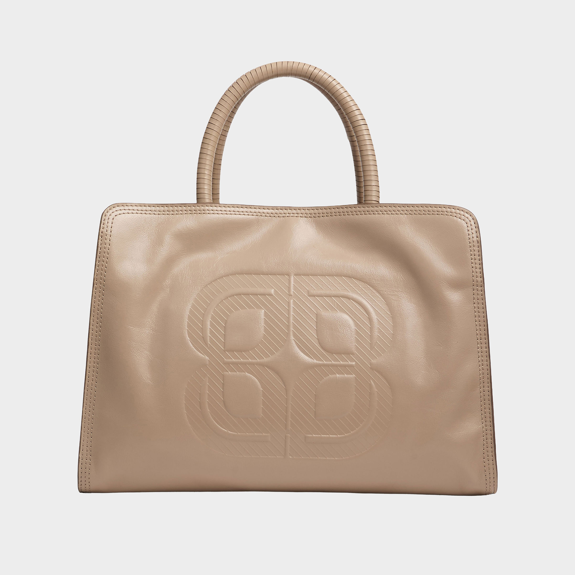 Ella Embossed Logo Tote Bag