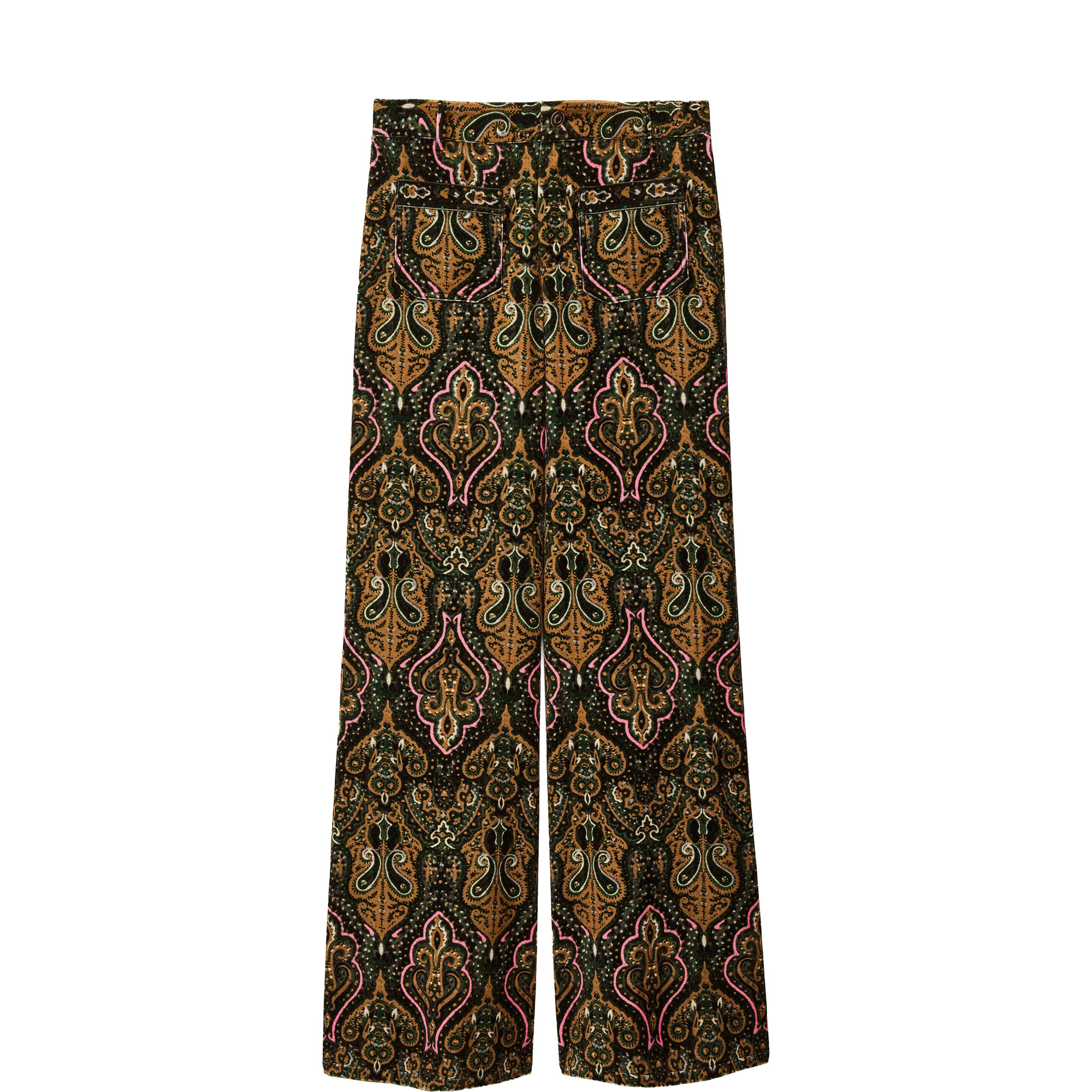 Swae Paisley Wide-Leg Trousers