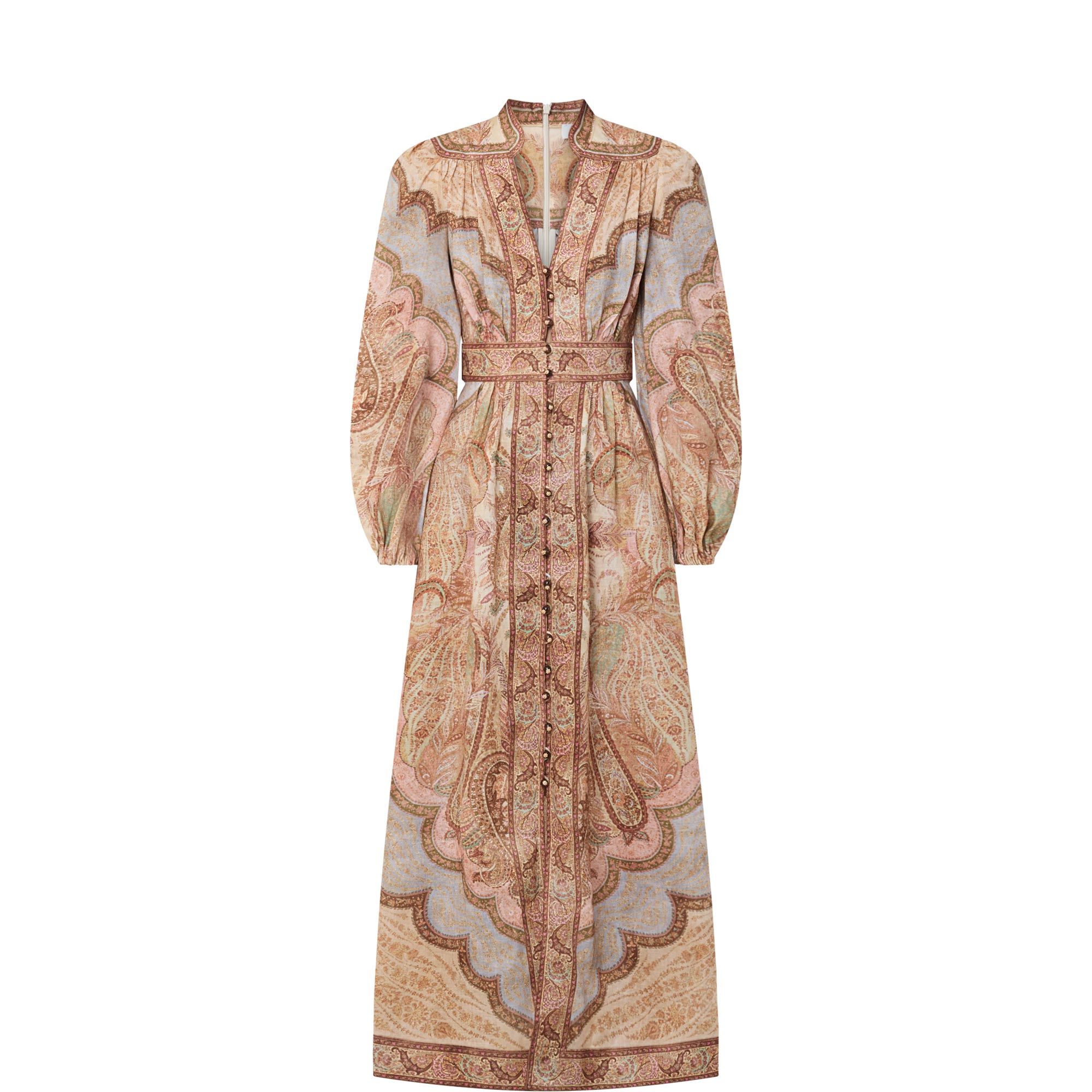 Wanderlust Paisley Linen Flared Dress
