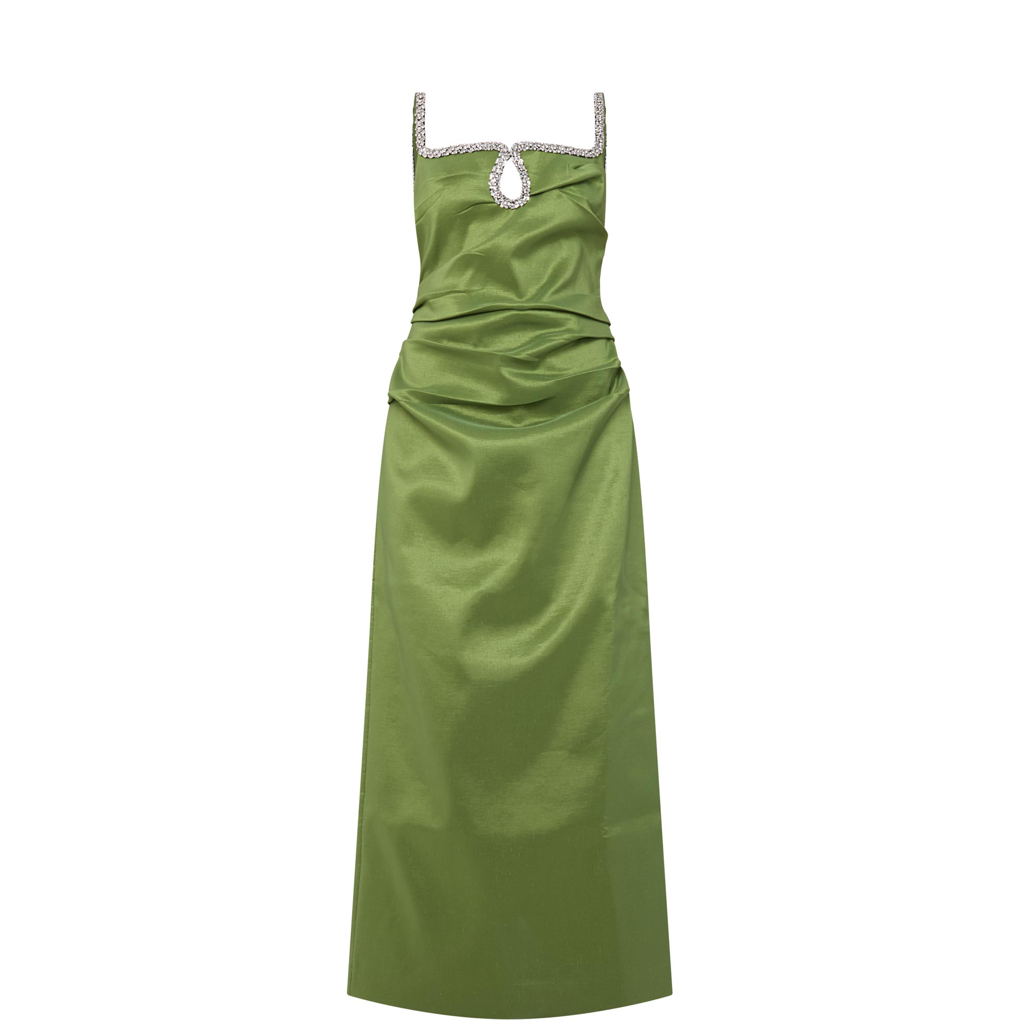 Astonhall Rhinestone Trim Ruched Dress