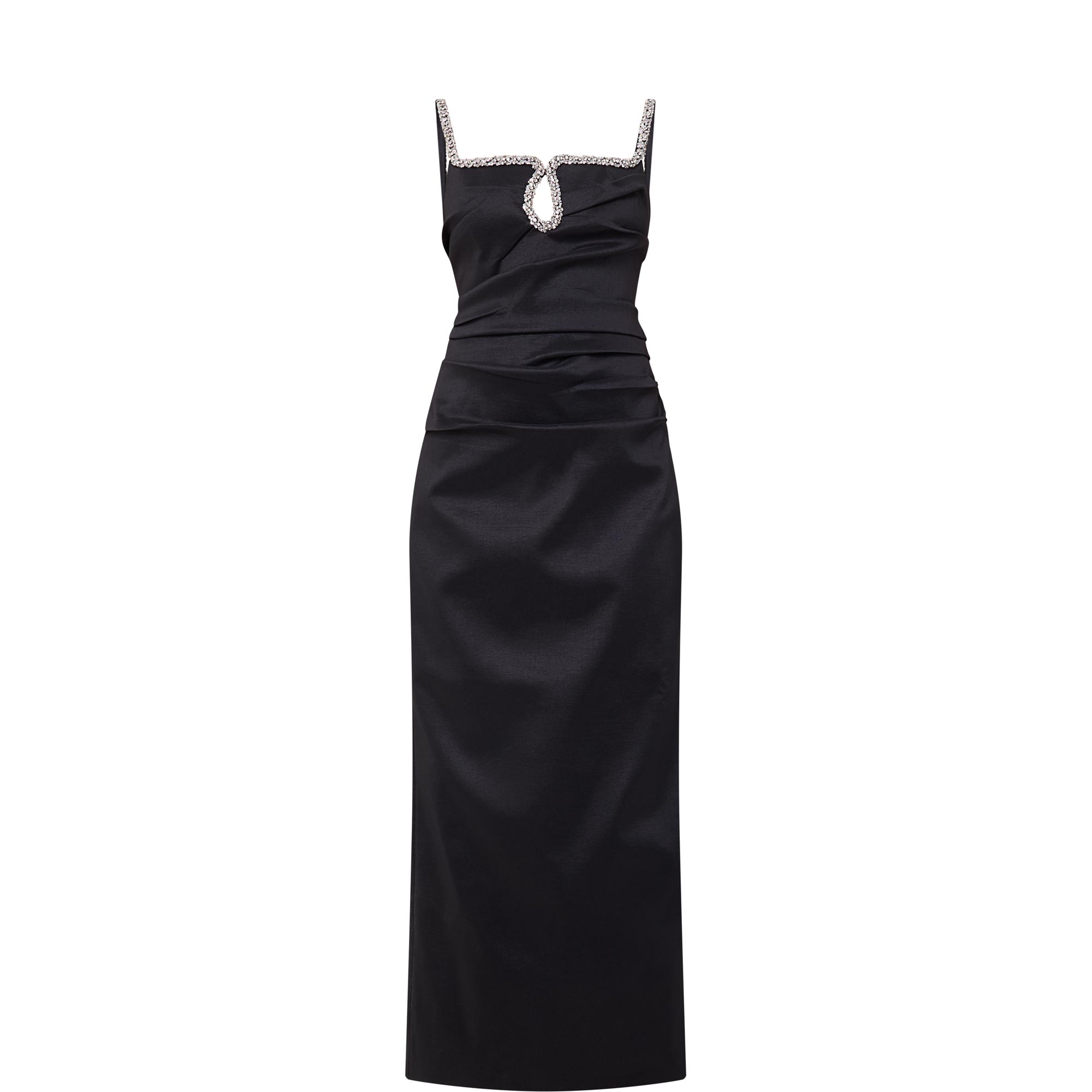 Astonhall Rhinestone Trim Ruched Dress