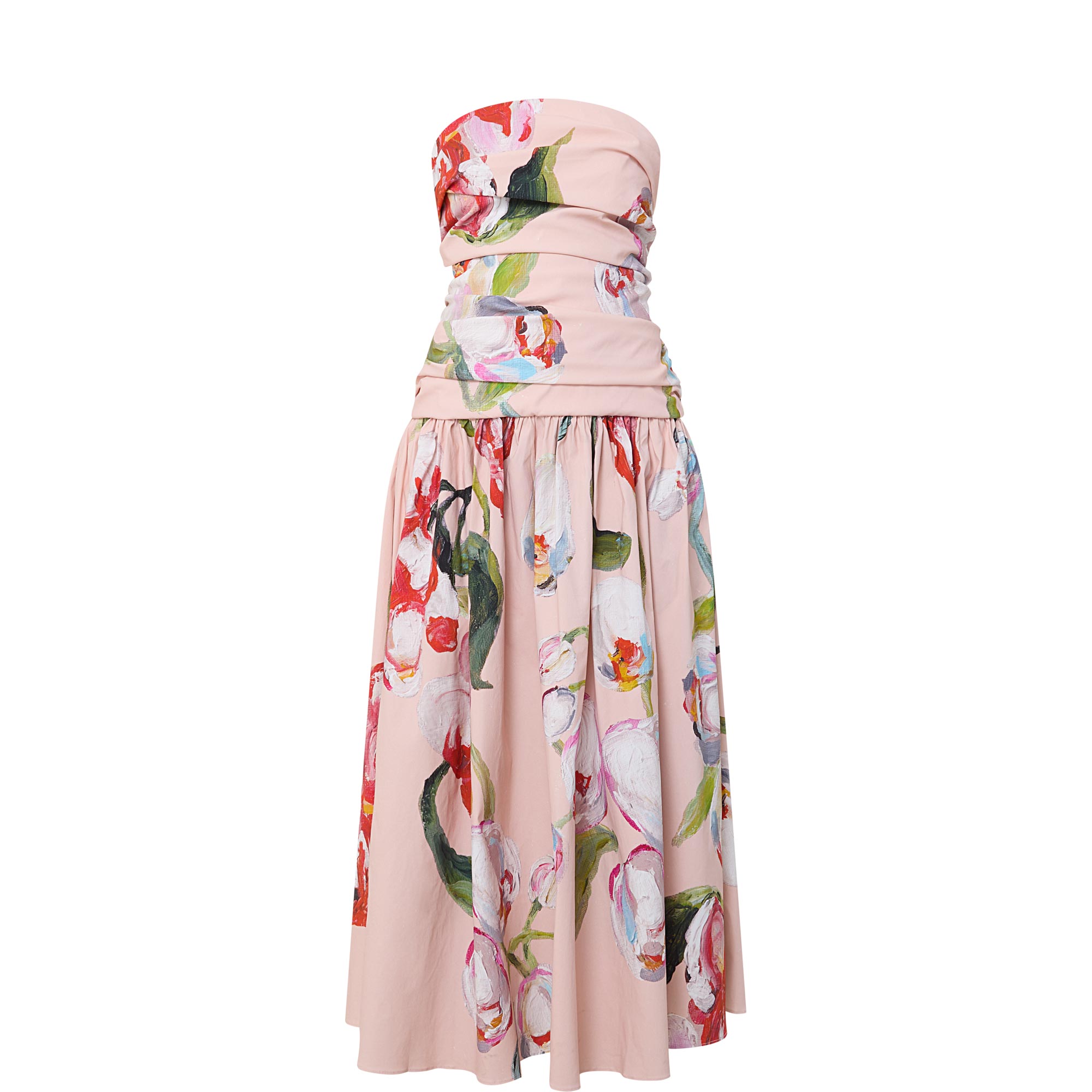 Nershall Placement Floral Off-The-Shoulder Dress