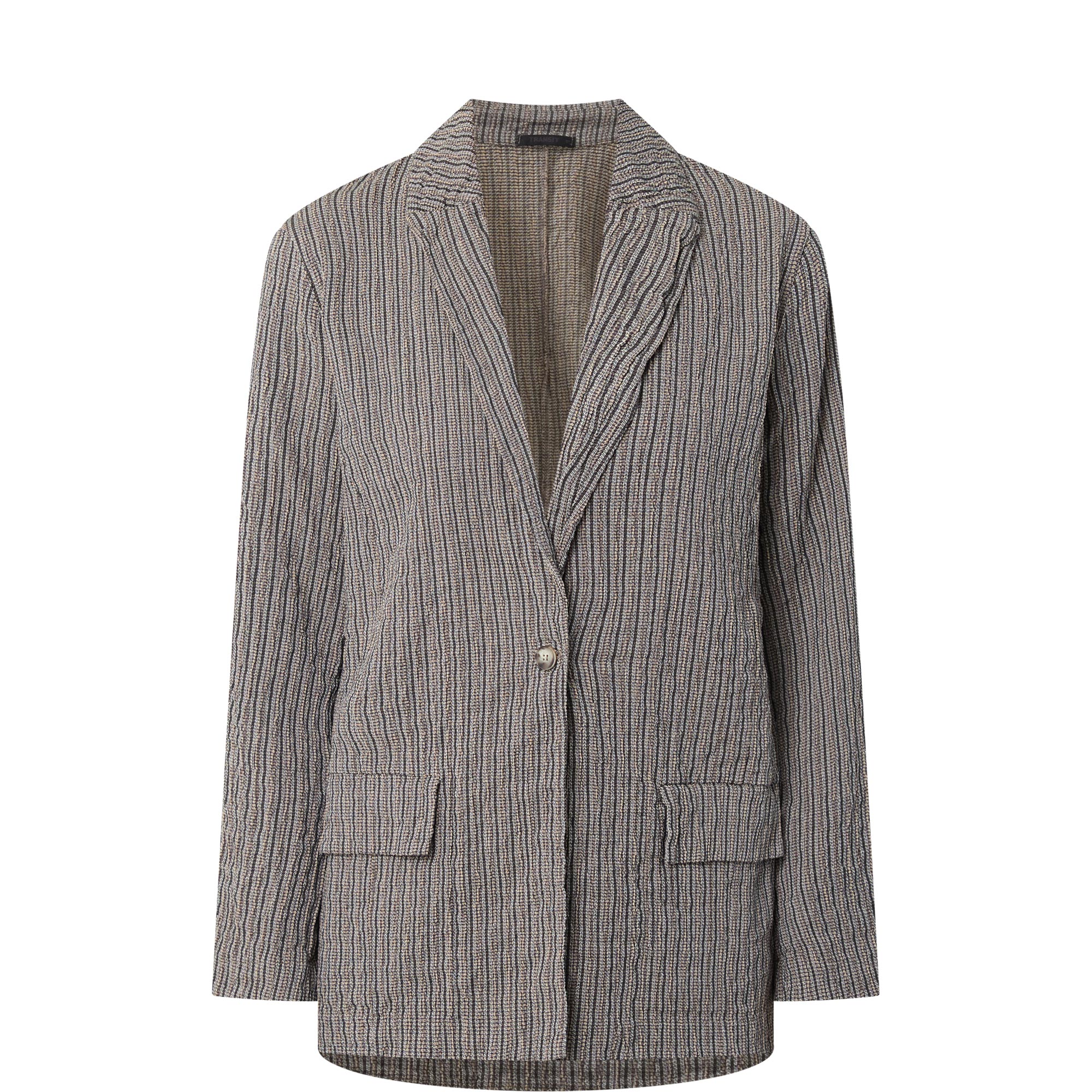 Pinstripe Single-Breasted Blazer