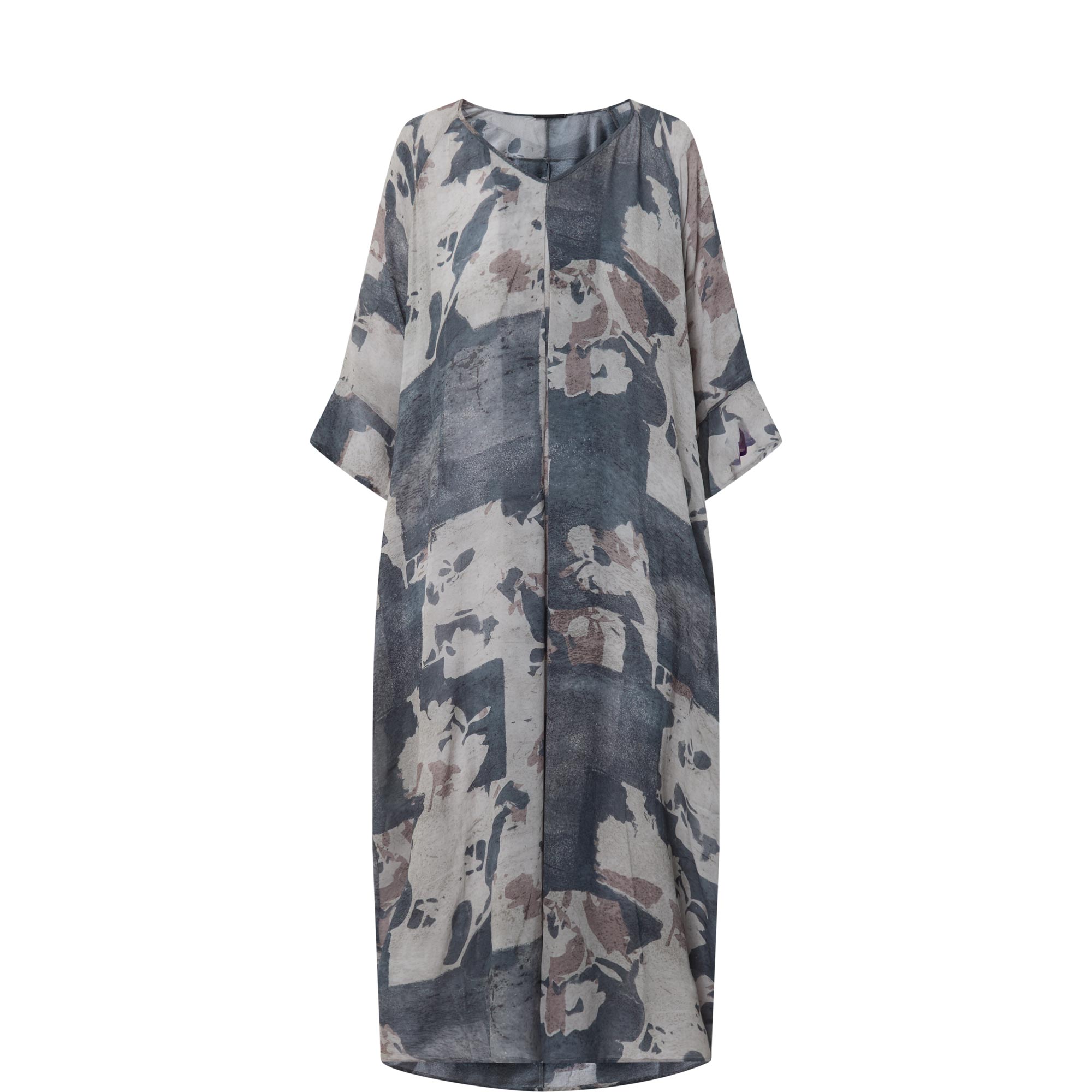 Front Pleat Printed Dress