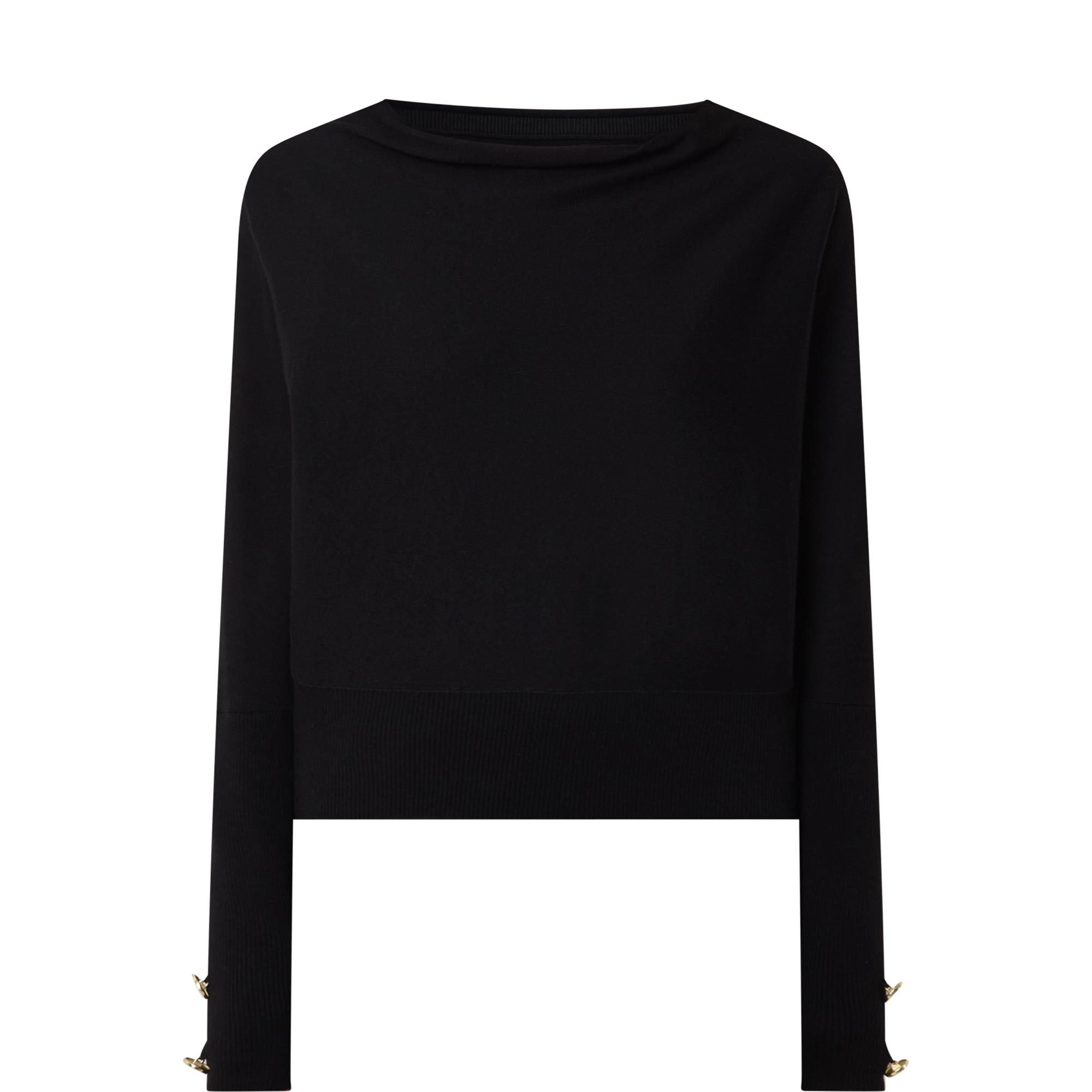 Nia Logo Draped Sweater