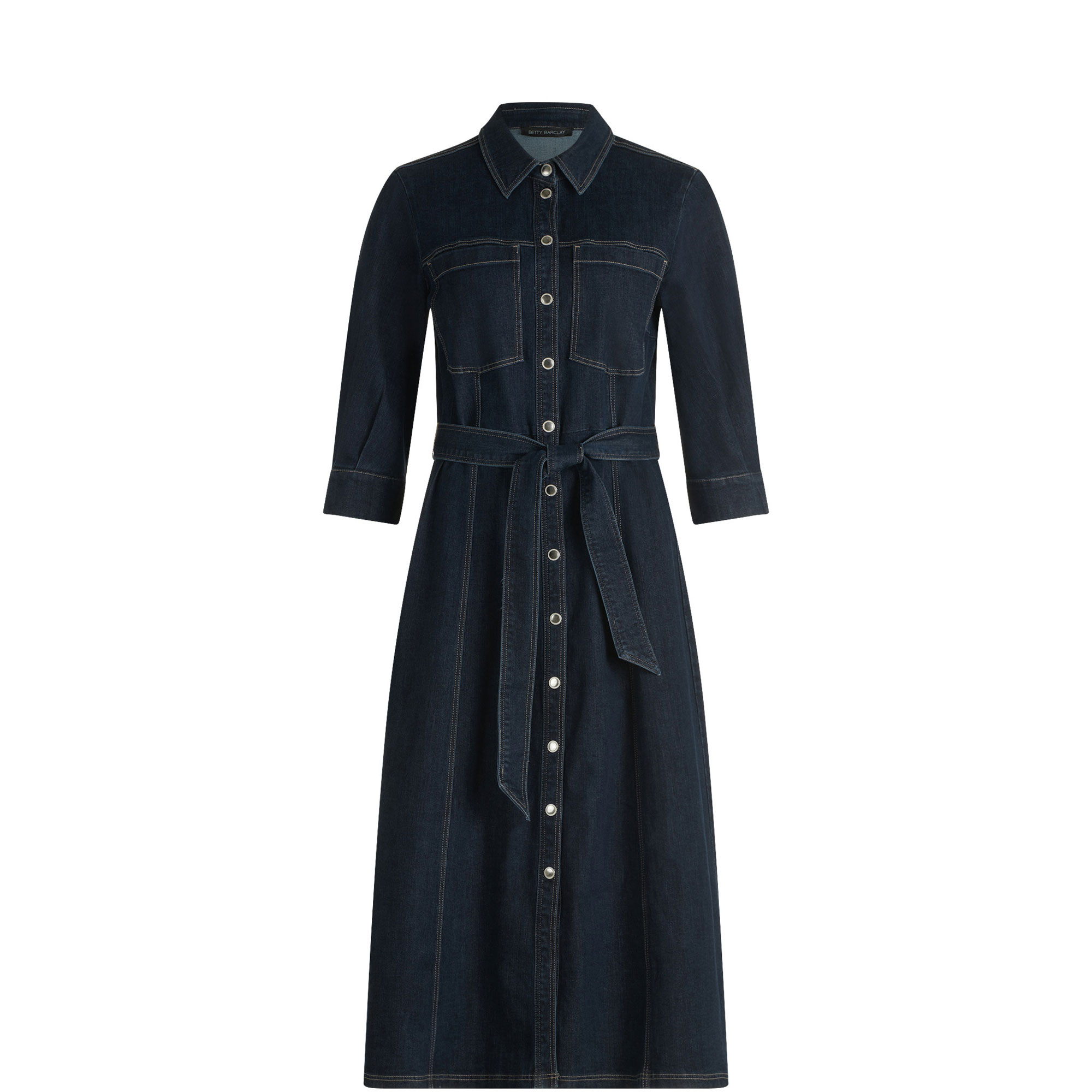 Denim Flared Shirt Dress