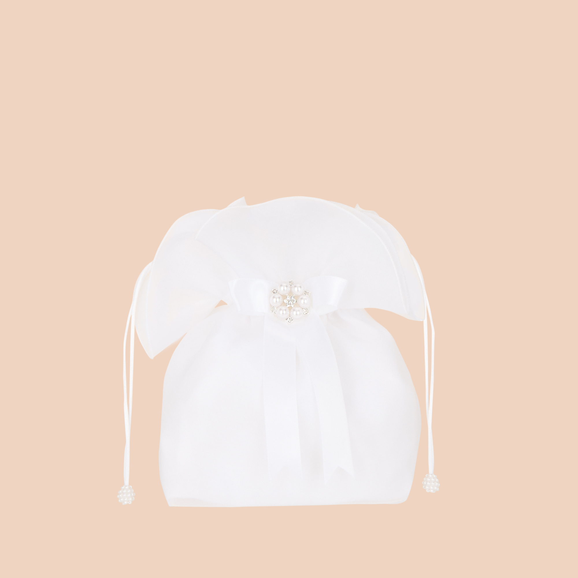 Bow Detail Puff Communion Bag