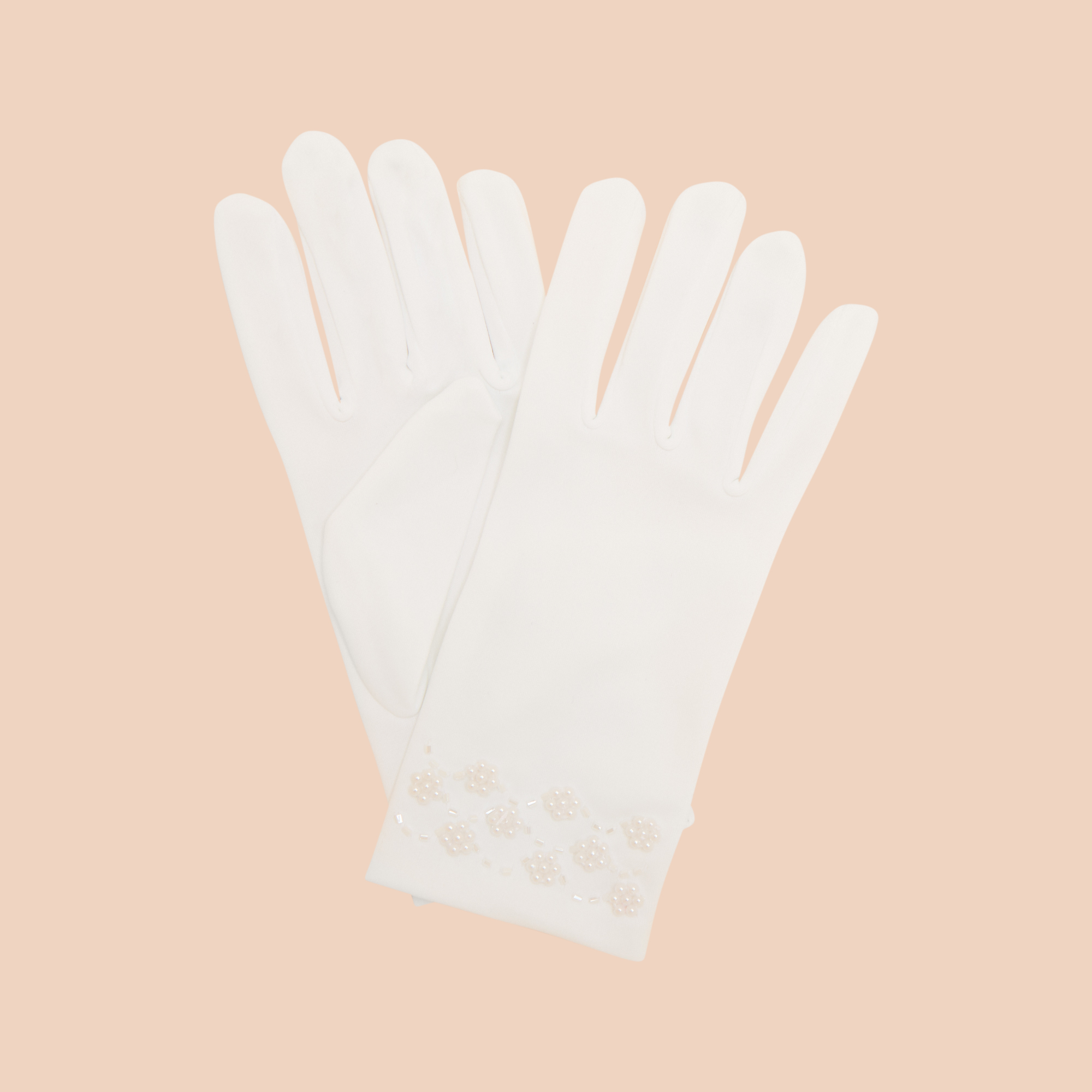 Floral Beaded Communion Gloves