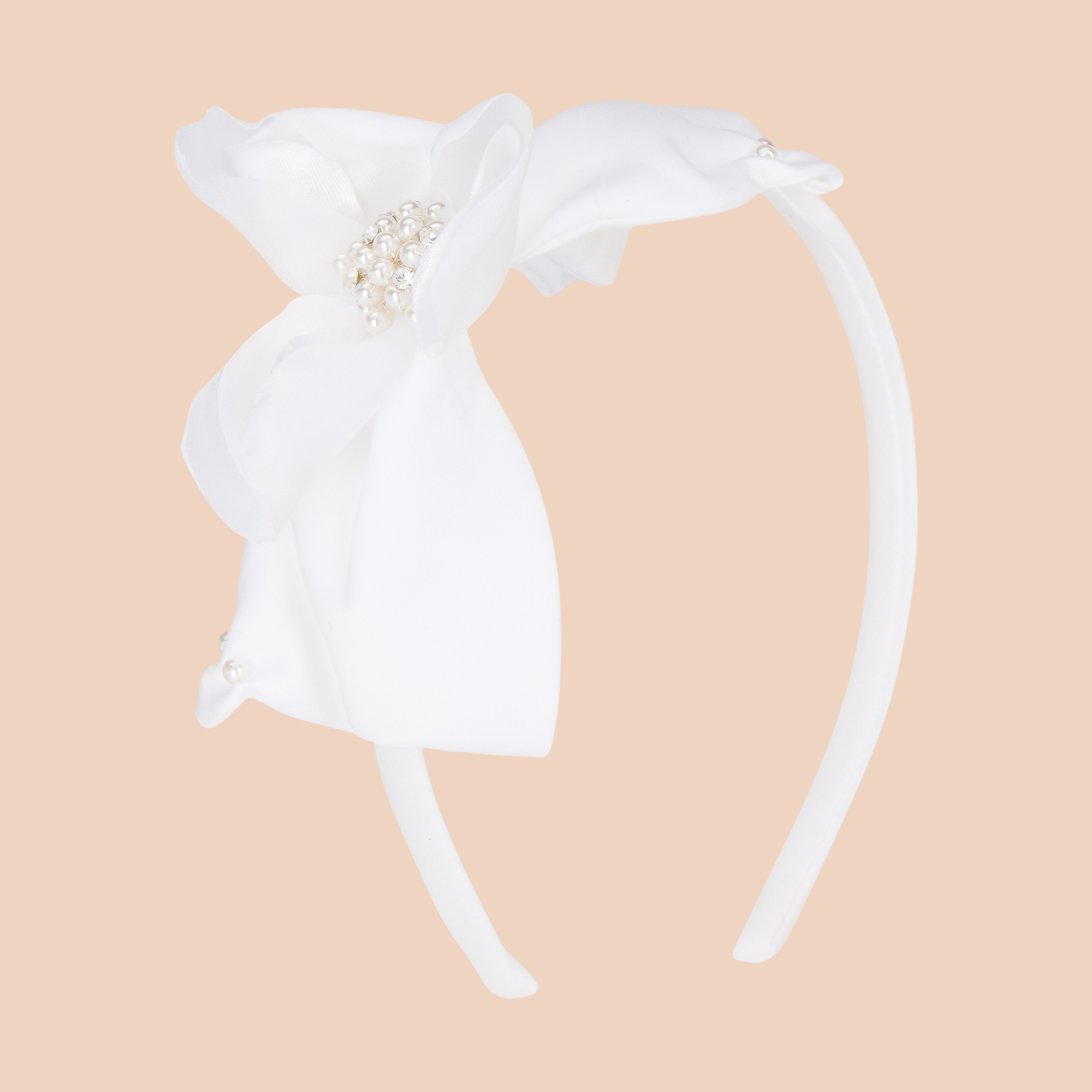 Bow Beaded Communion Headband