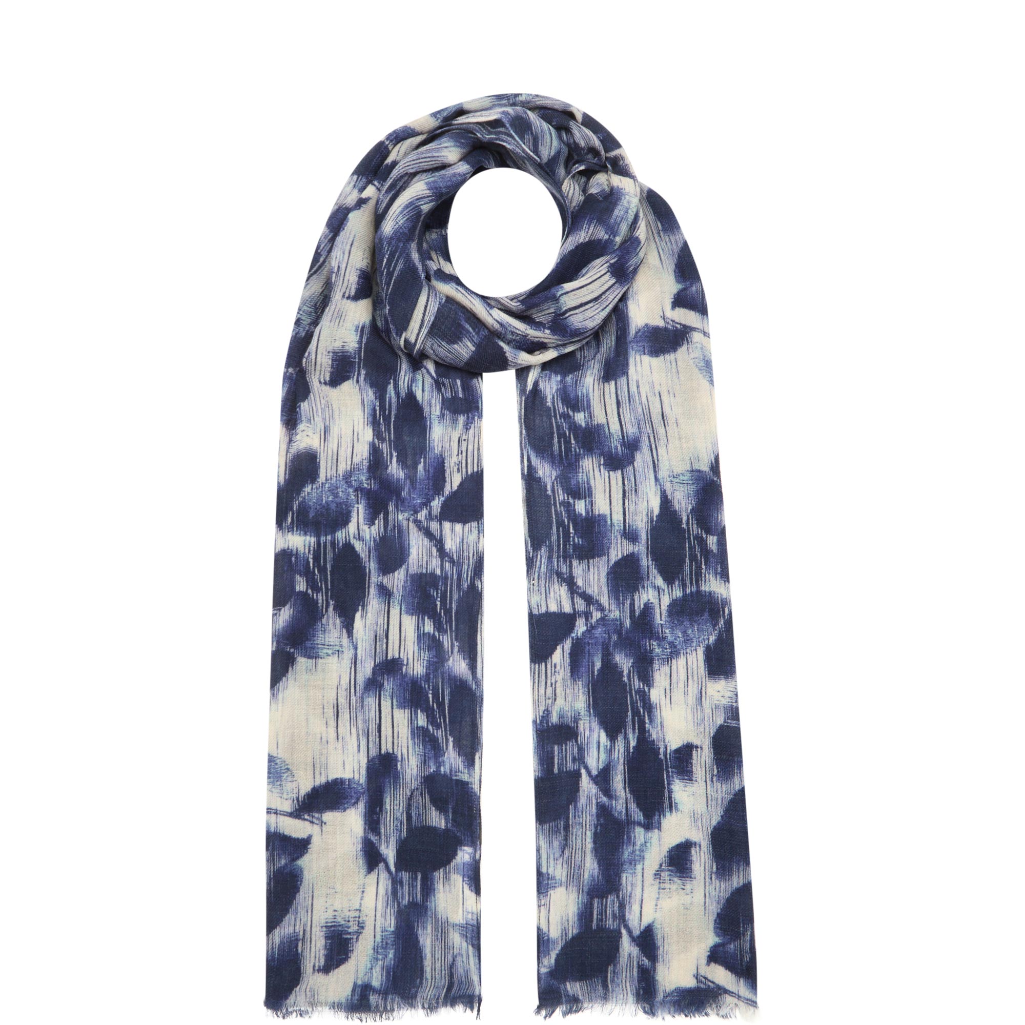 Amega Leaf Fringed Scarf