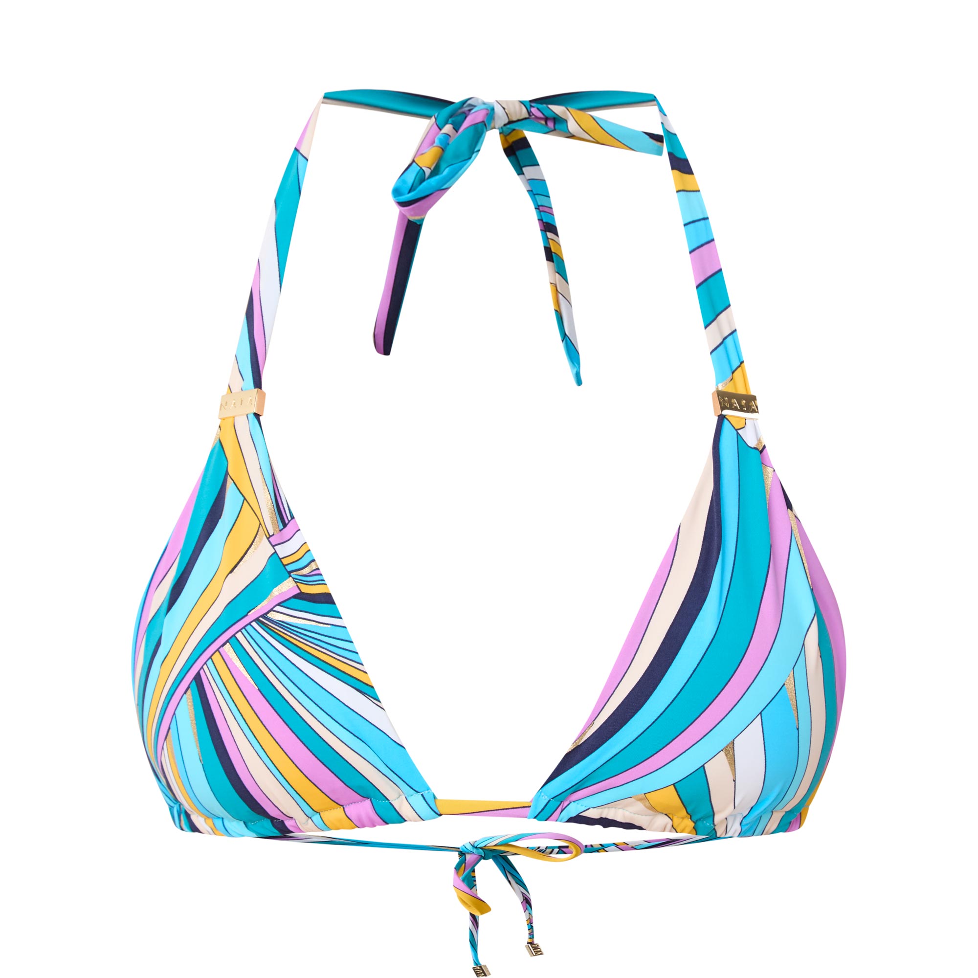 Maia Printed Triangle Bikini Top