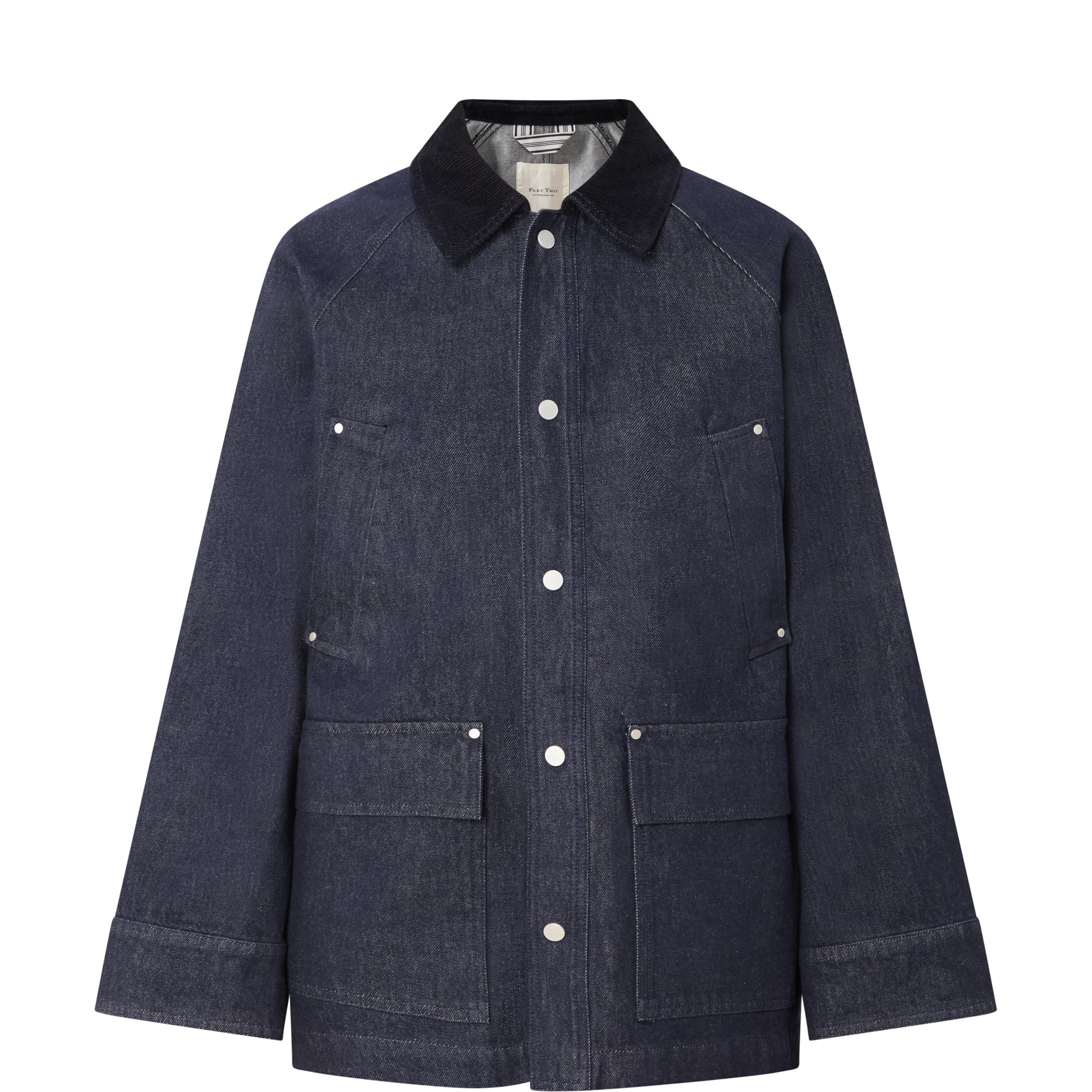 Ydun Corduroy Collar Denim Jacket