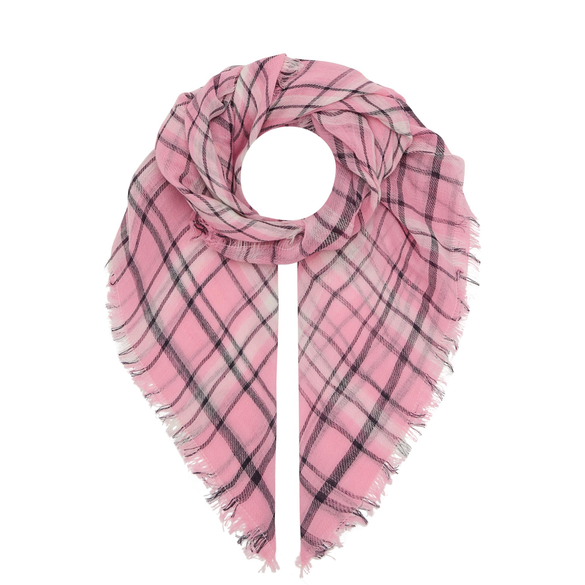 Phia Check Print Scarf