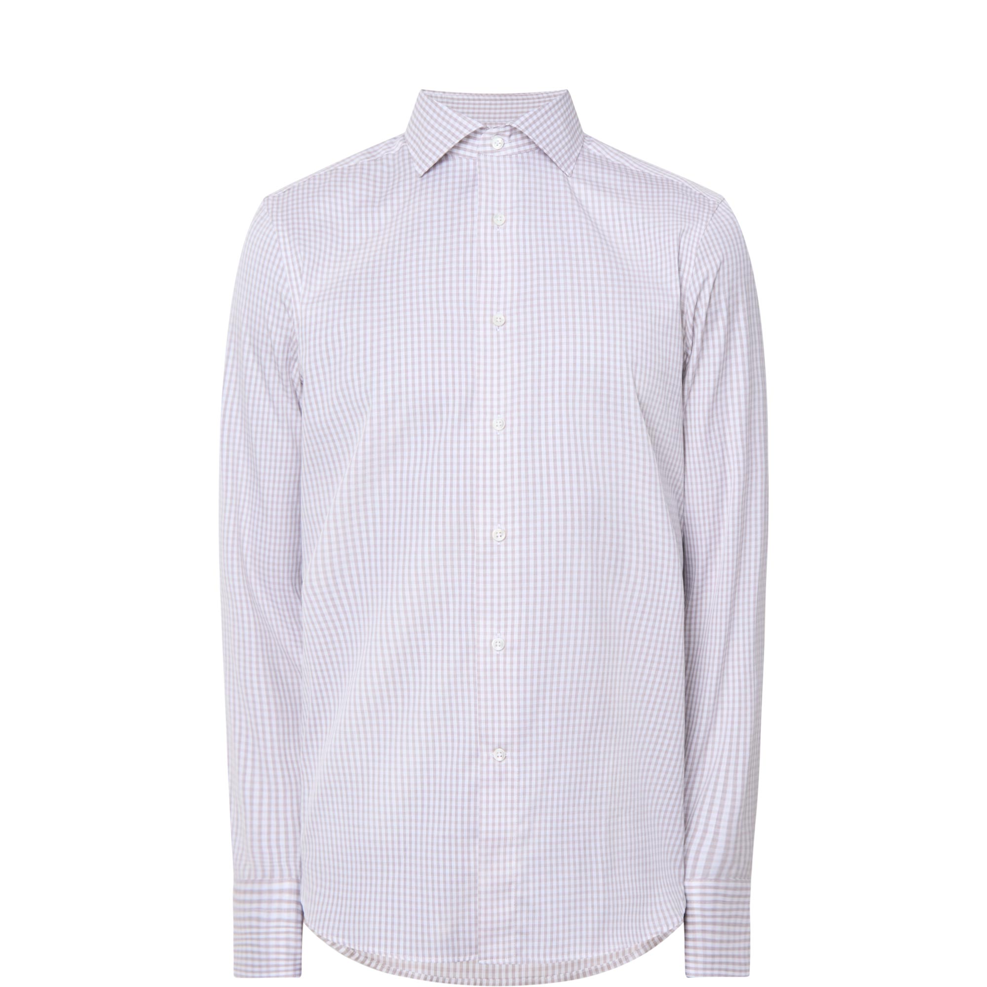 Tonal Check Single Cuff Shirt