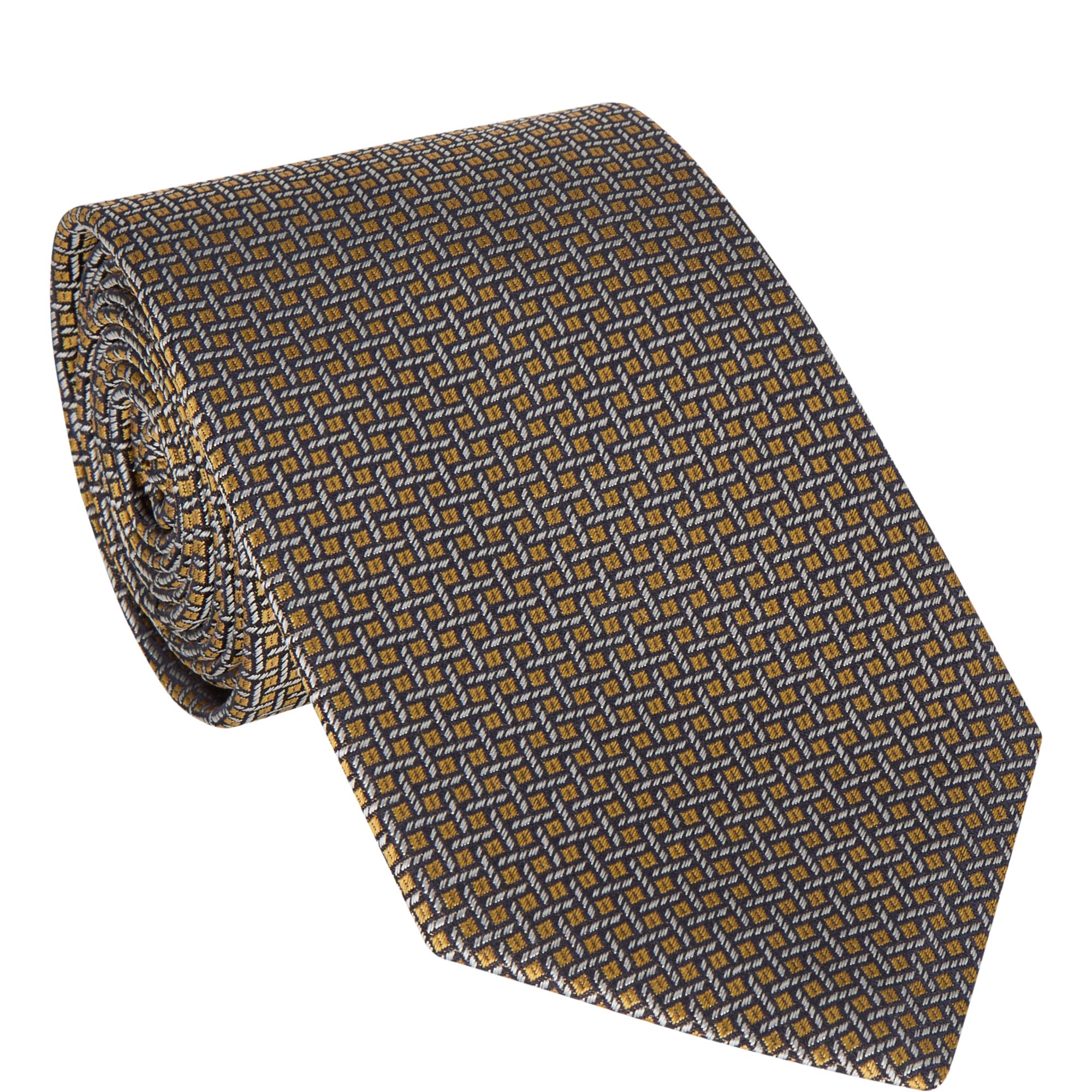 Square Print Silk Tie