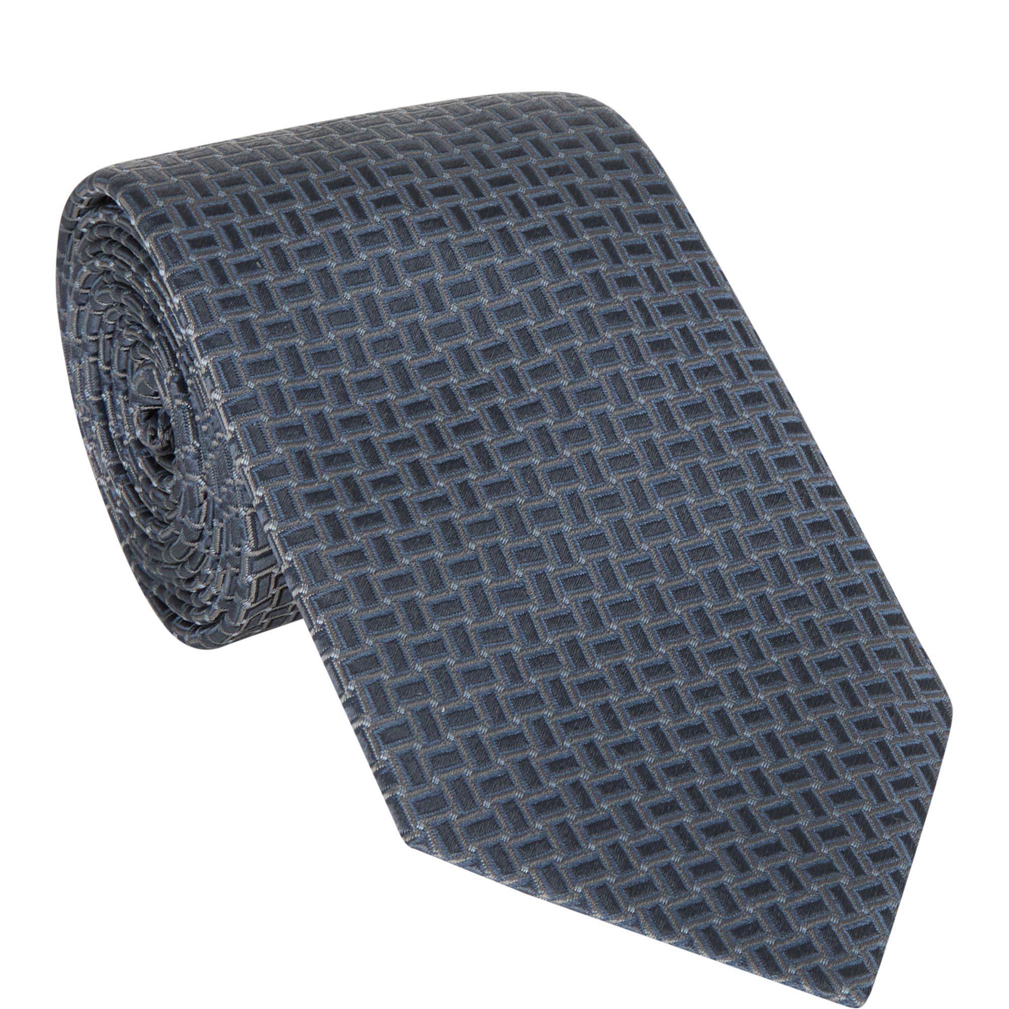 Geometric Weave Silk Tie