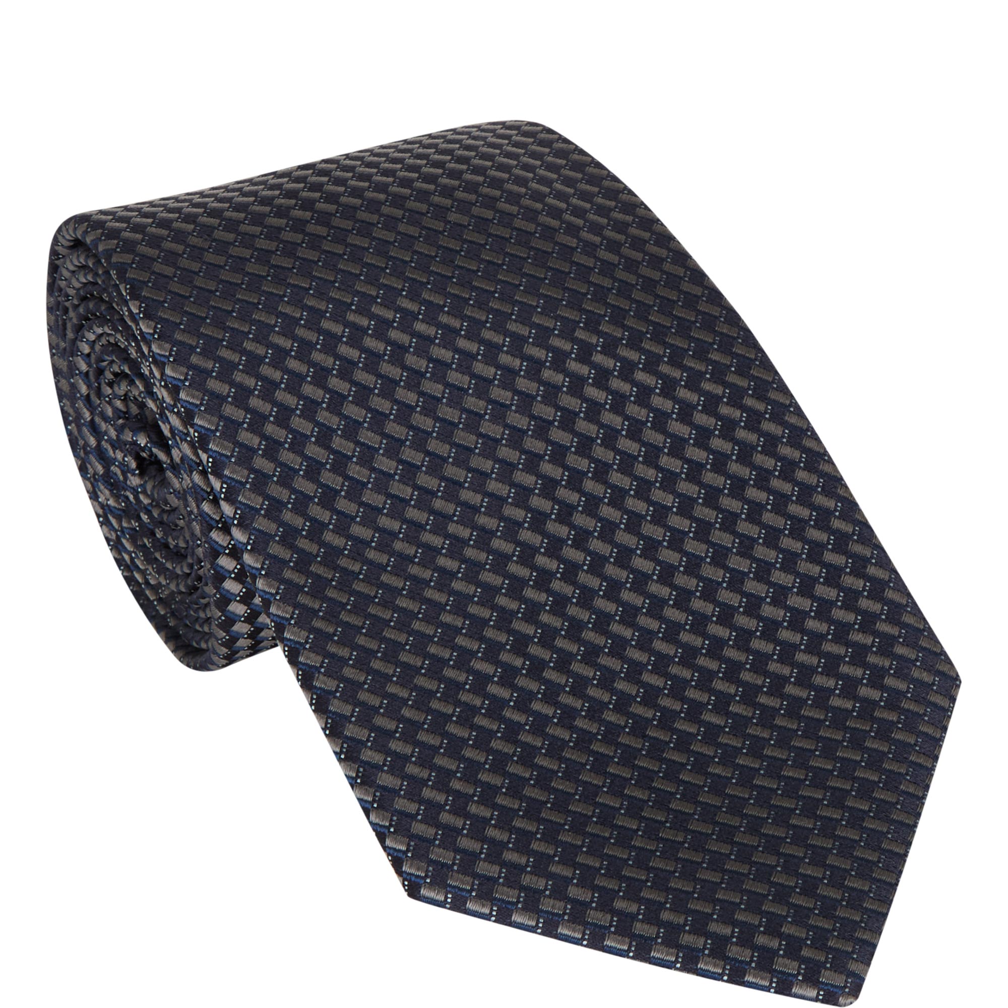 Geometric Weave Silk Tie