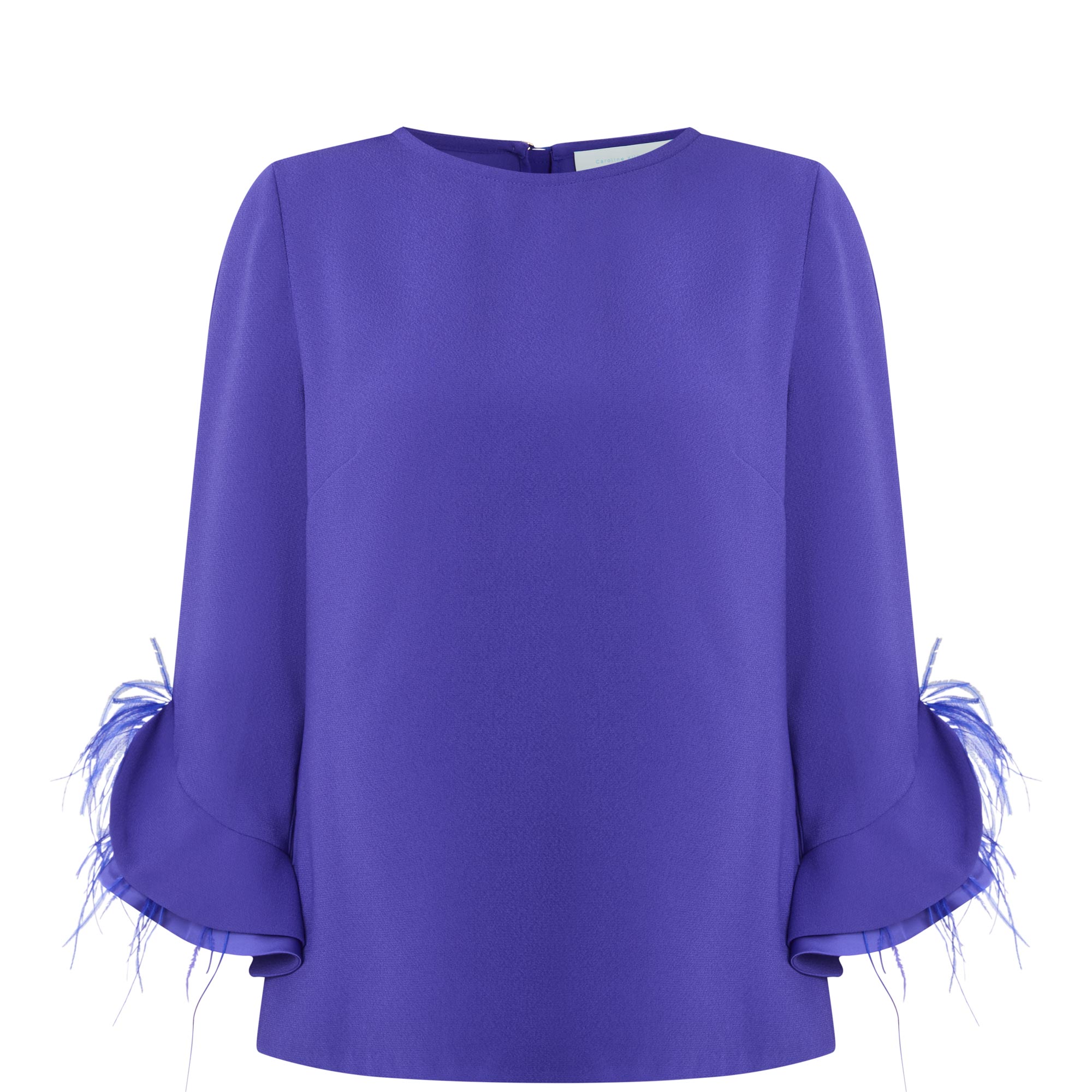 Spring Feather Cuff Blouse